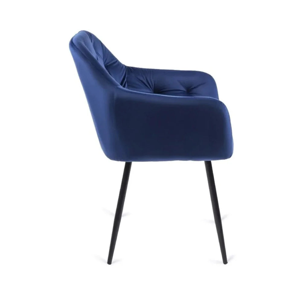 Elite VIKI Navy Blue Velvet Chair – Luxurious & Stylish Comfort