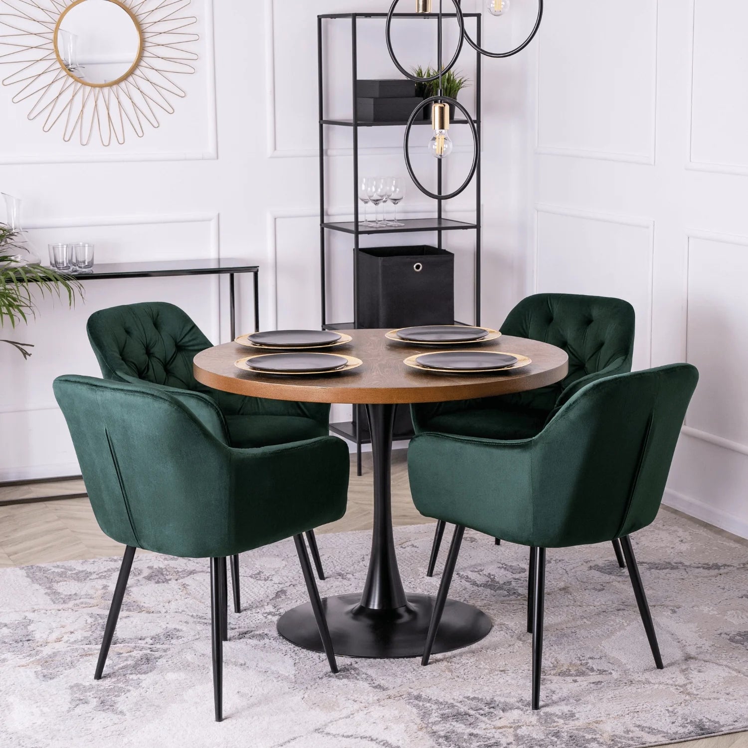 Elite VIKI Green Velvet Chair – Elegant & Cozy Seating