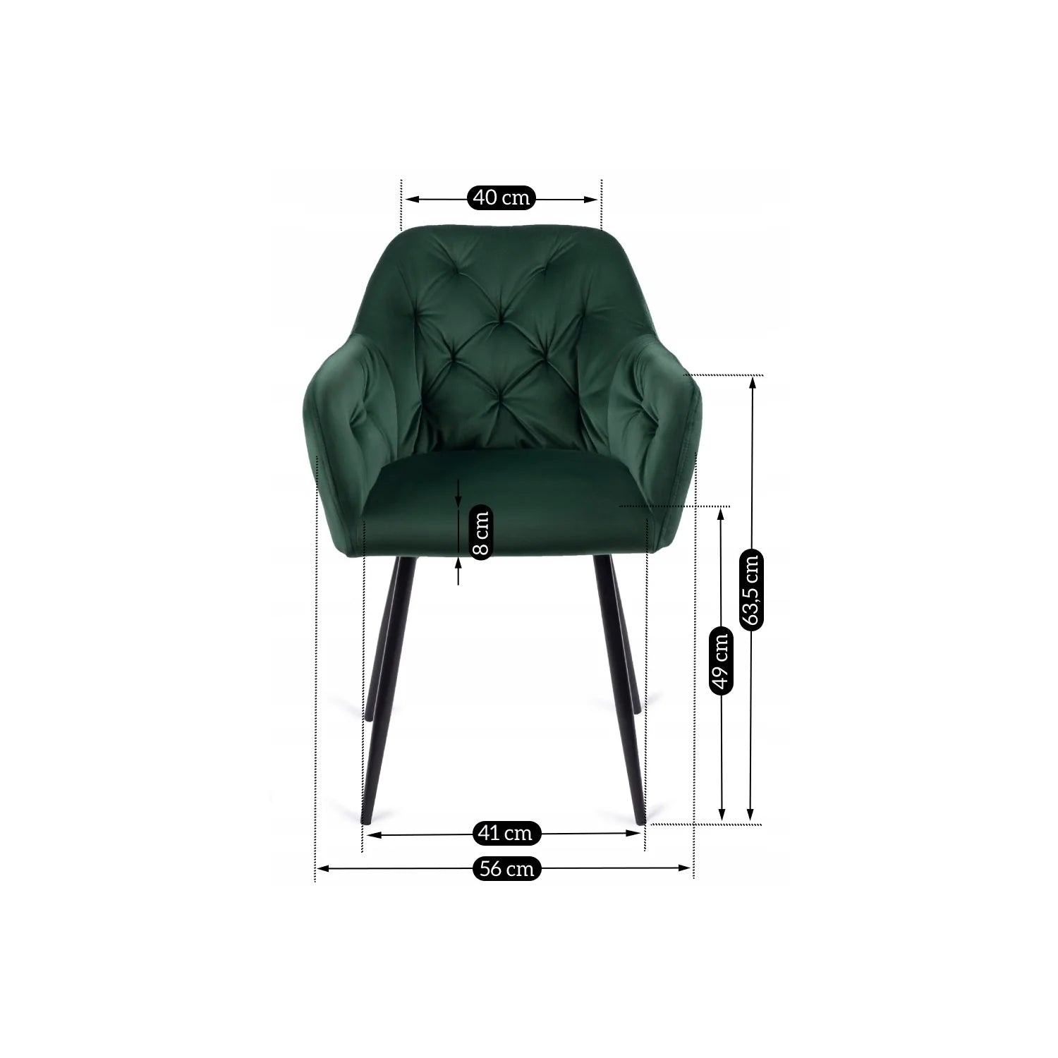 Elite VIKI Green Velvet Chair – Elegant & Cozy Seating