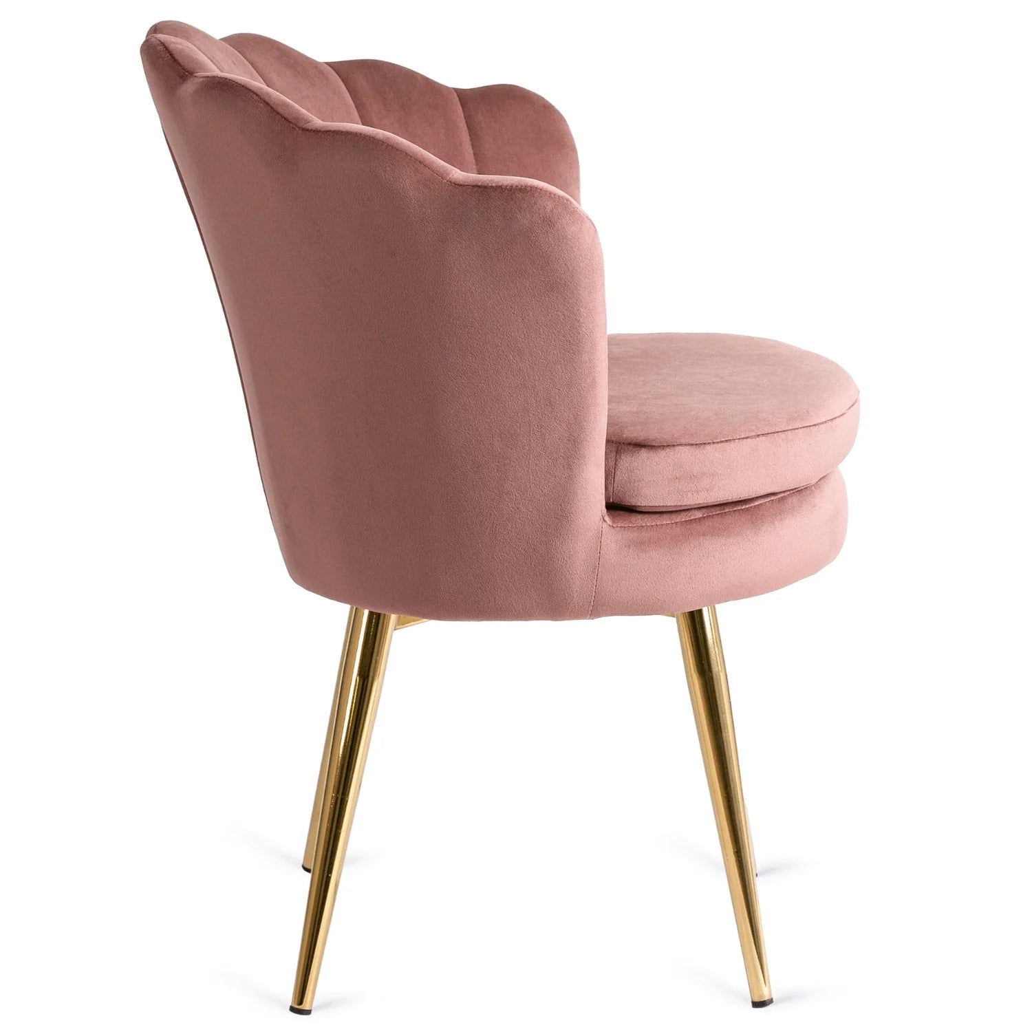 Elite VIOLA Chair – Luxurious Pink Velvet with Gold Legs