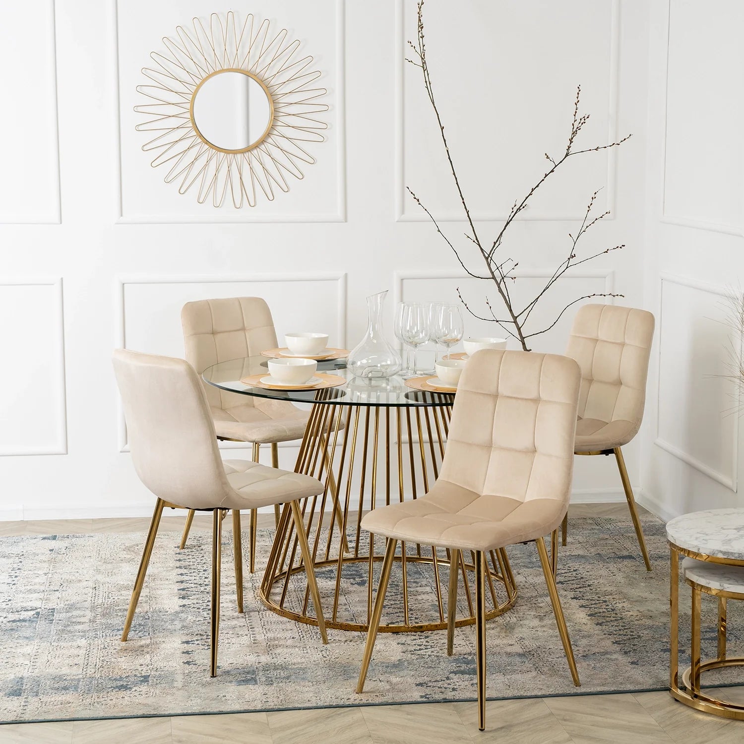 Elite YORK Cream Velvet Chair – A Perfect Fusion of Elegance & Comfort