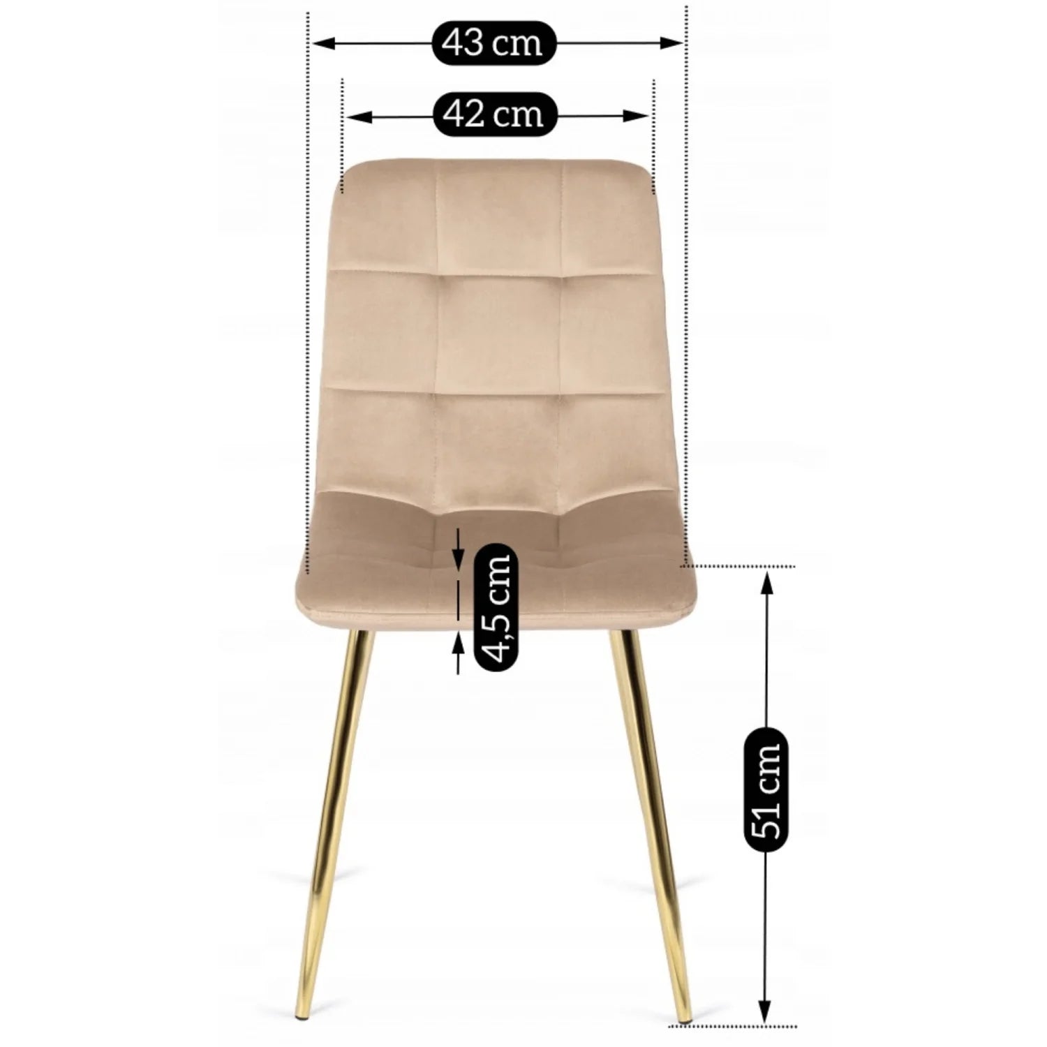 Elite YORK Cream Velvet Chair – A Perfect Fusion of Elegance & Comfort