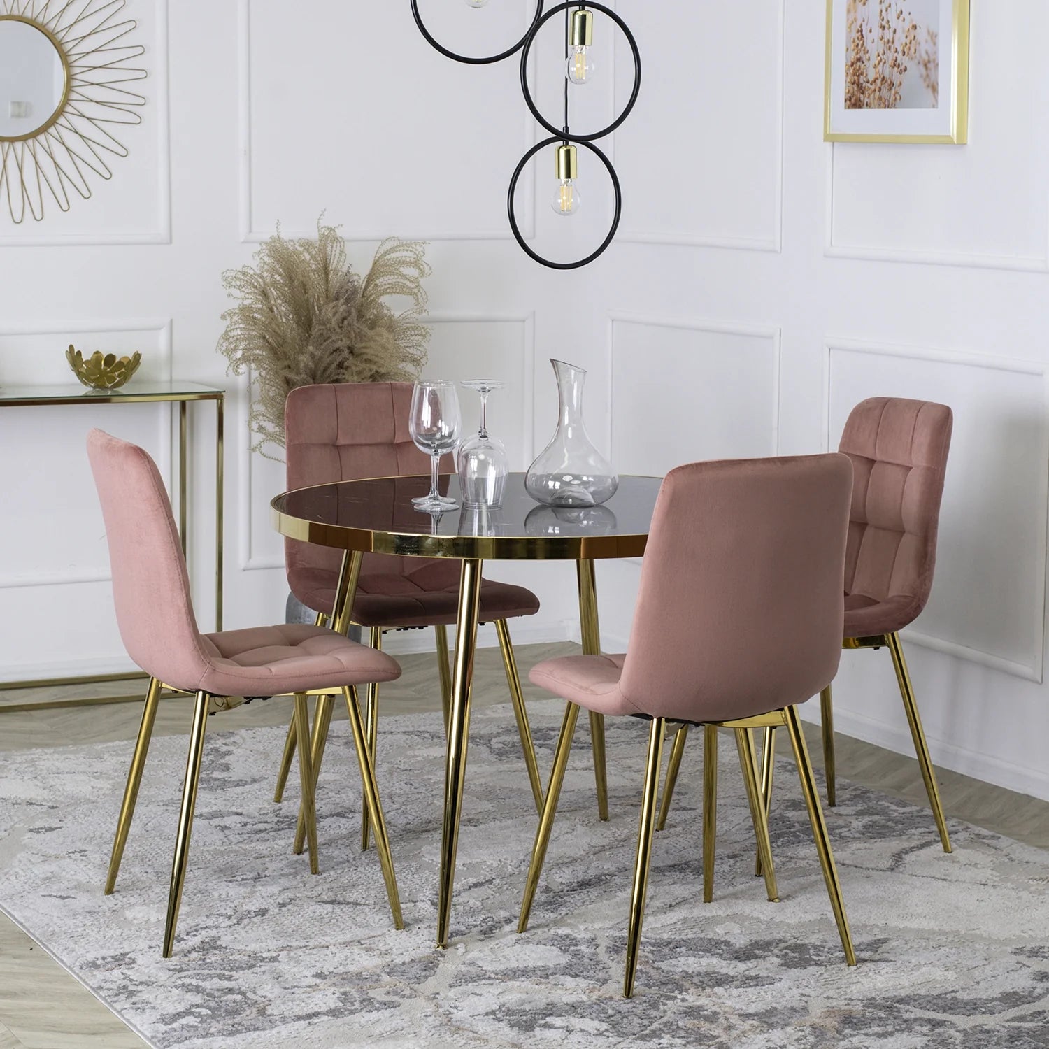 Elite YORK Pink Velvet Chair – A Statement of Elegance & Luxury