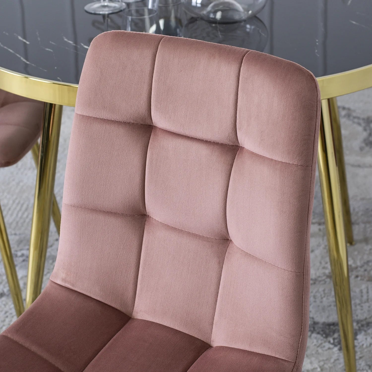 Elite YORK Pink Velvet Chair – A Statement of Elegance & Luxury