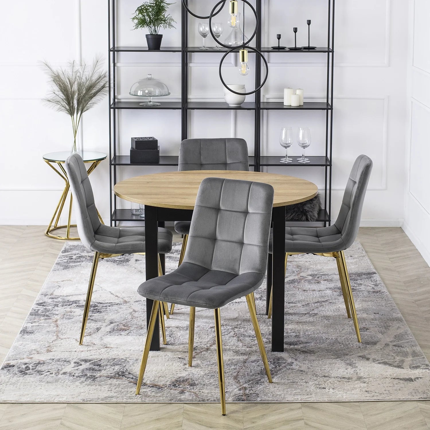 Elite YORK Grey Velvet Chair – A Touch of Glamour & Comfort