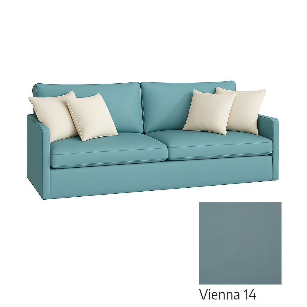Genius Wandbett Congo 160 x 200 cm mit Sofa, Öko-Leder, LED-Beleuchtung