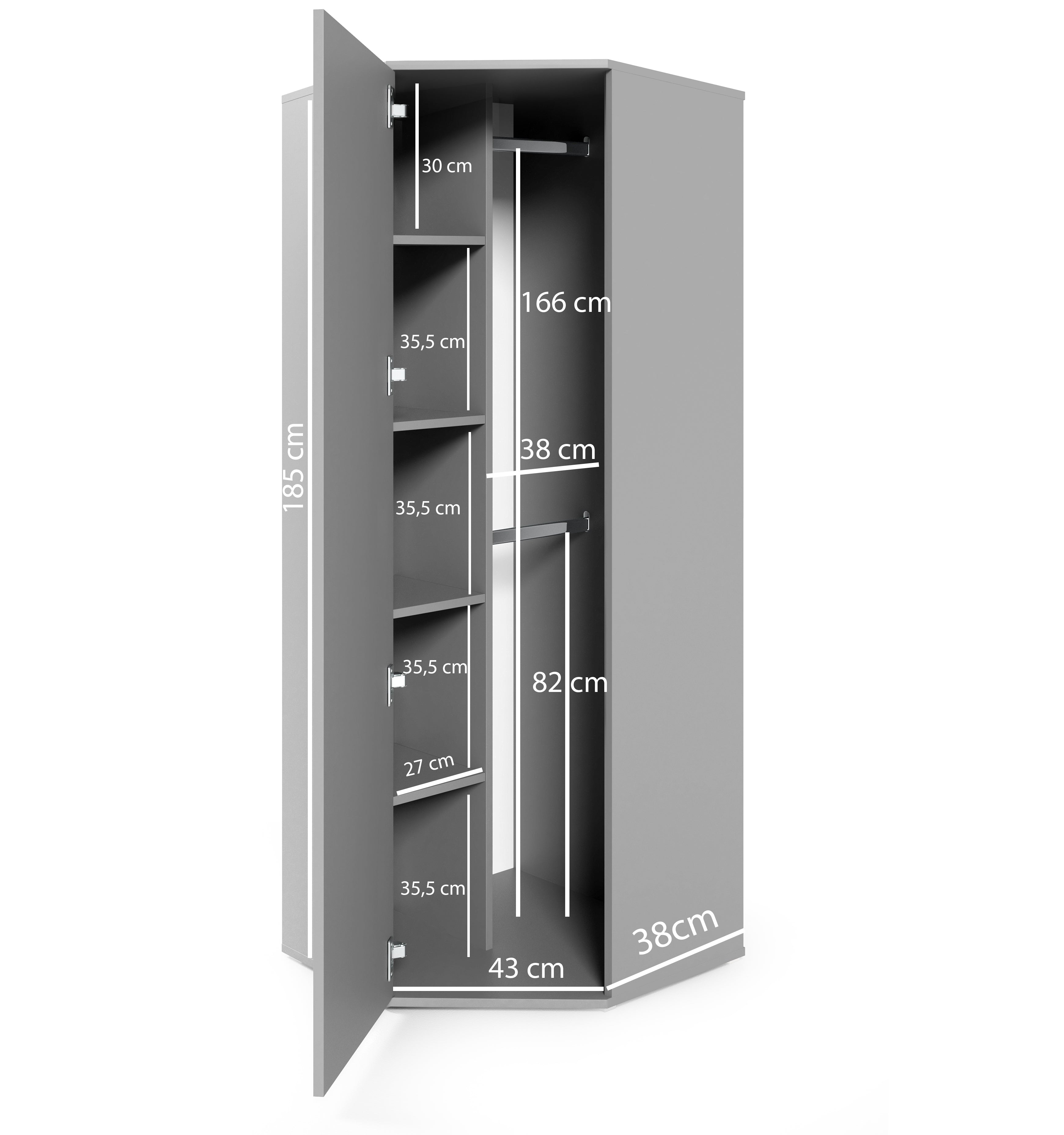 PK Bianco 9 Hallway Wardrobe Set