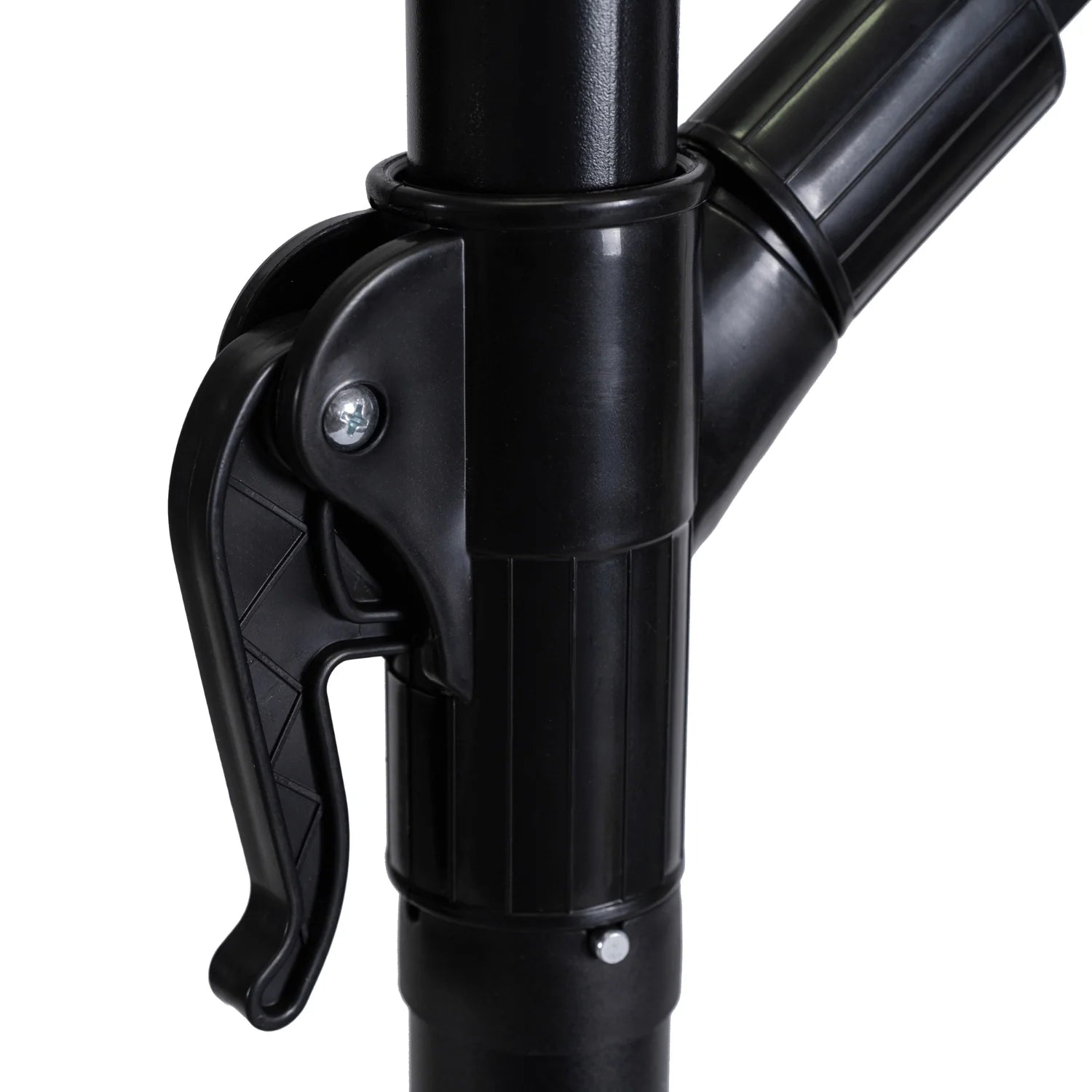 Elite AKRON Gartenschirm Hellgrau - Großer wasserdichter Sonnenschirm für den Außenbereich