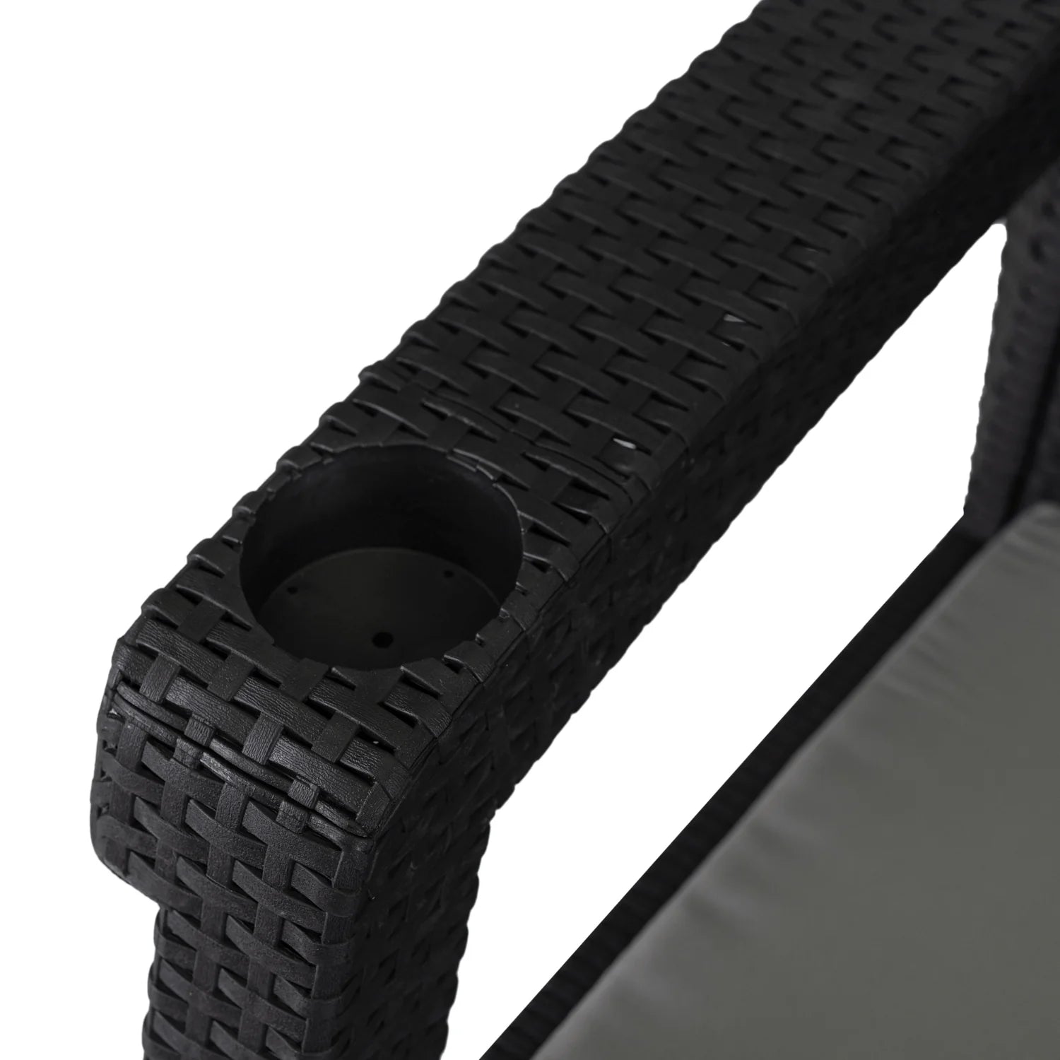 Elite FLINT Outdoor-Sofa – Schwarzes Technorattan