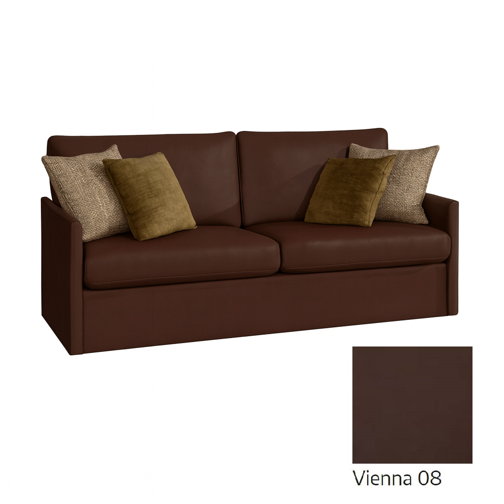 Genius Wandbett Congo 160 x 200 cm mit Sofa, Öko-Leder, LED-Beleuchtung