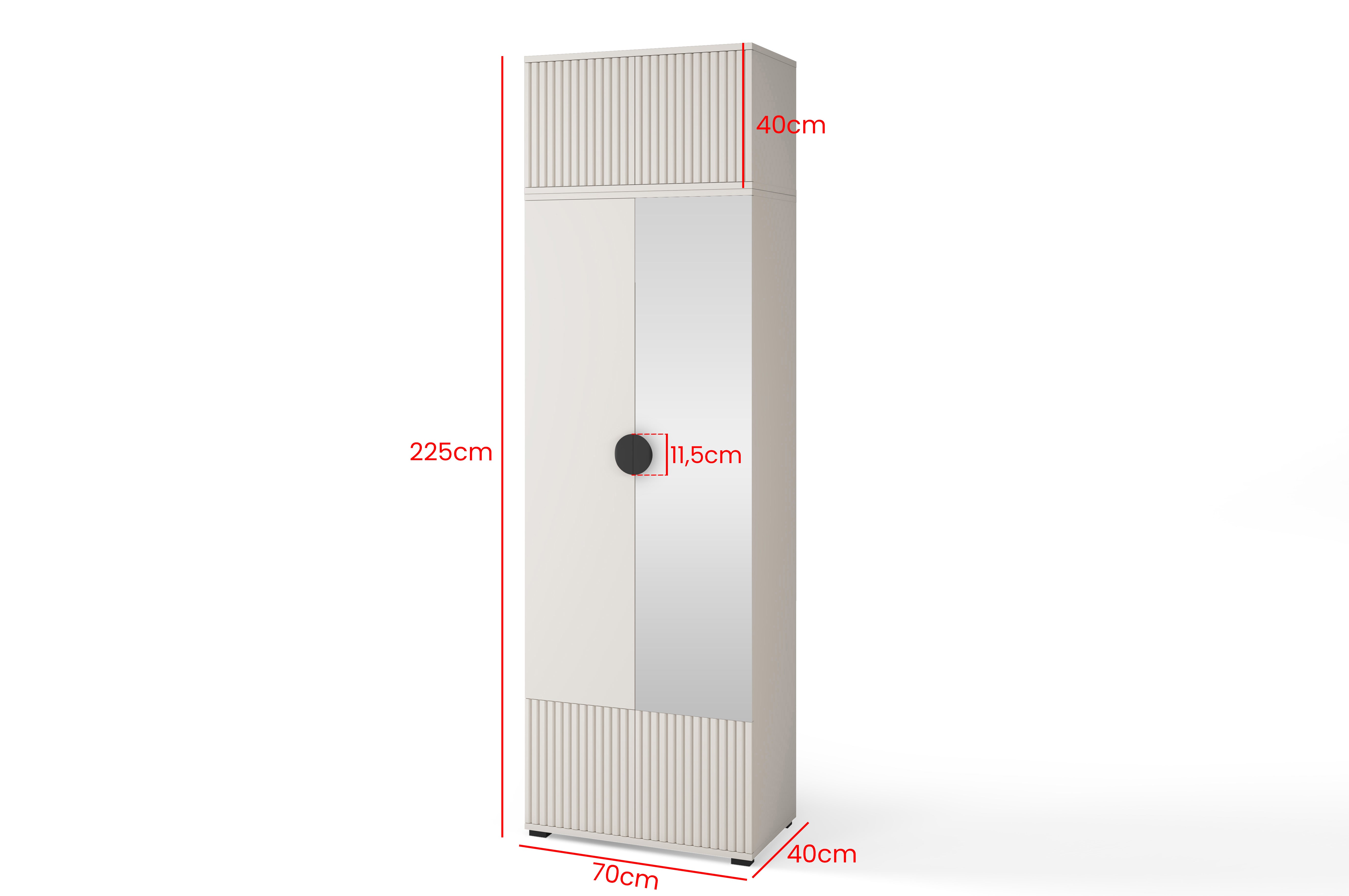 PK Rayo 2 Hallway Wardrobe - Upholstered Panels in Various Colours