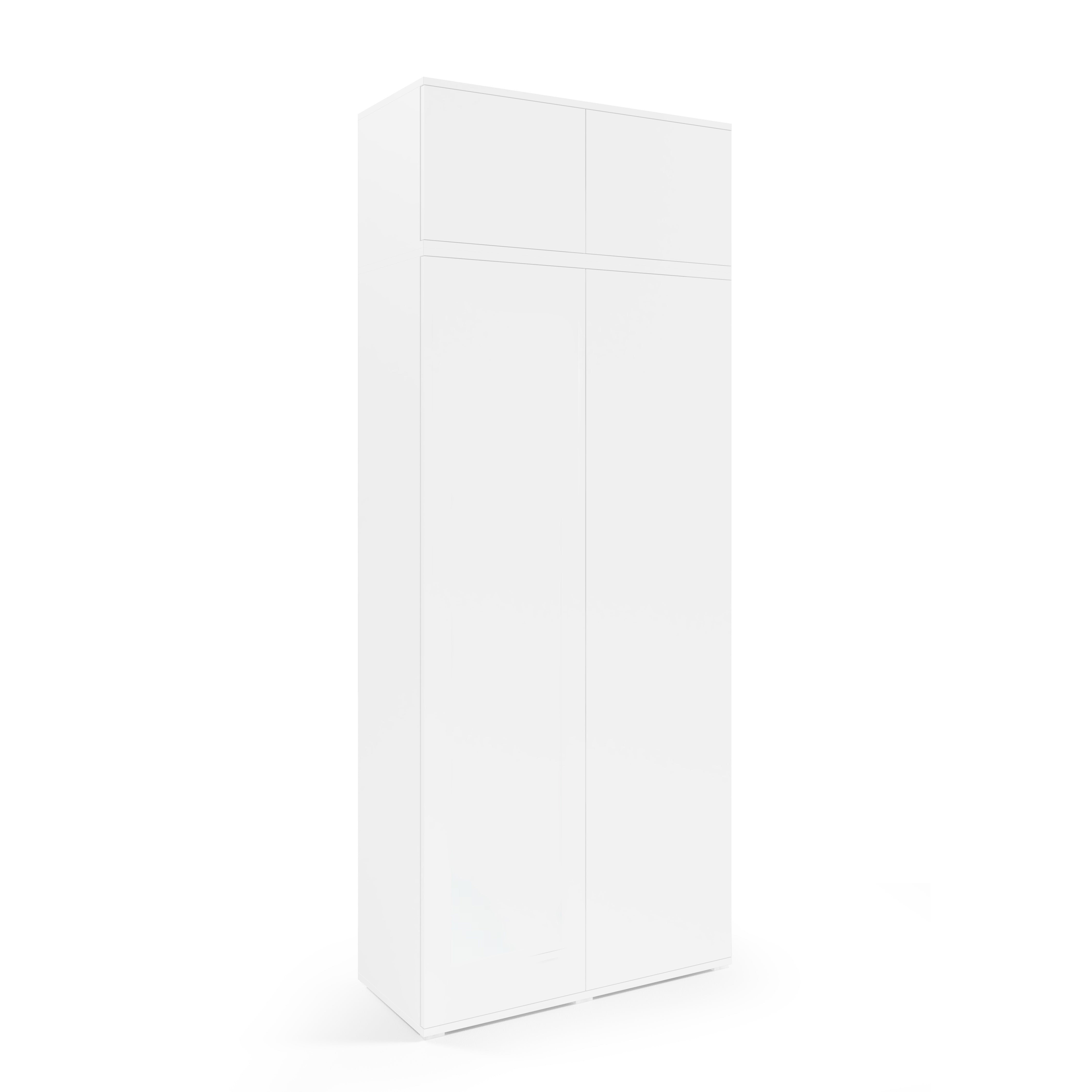 PK Emi 33 Hallway Wardrobe White - Upholstered Panels in Various Colours