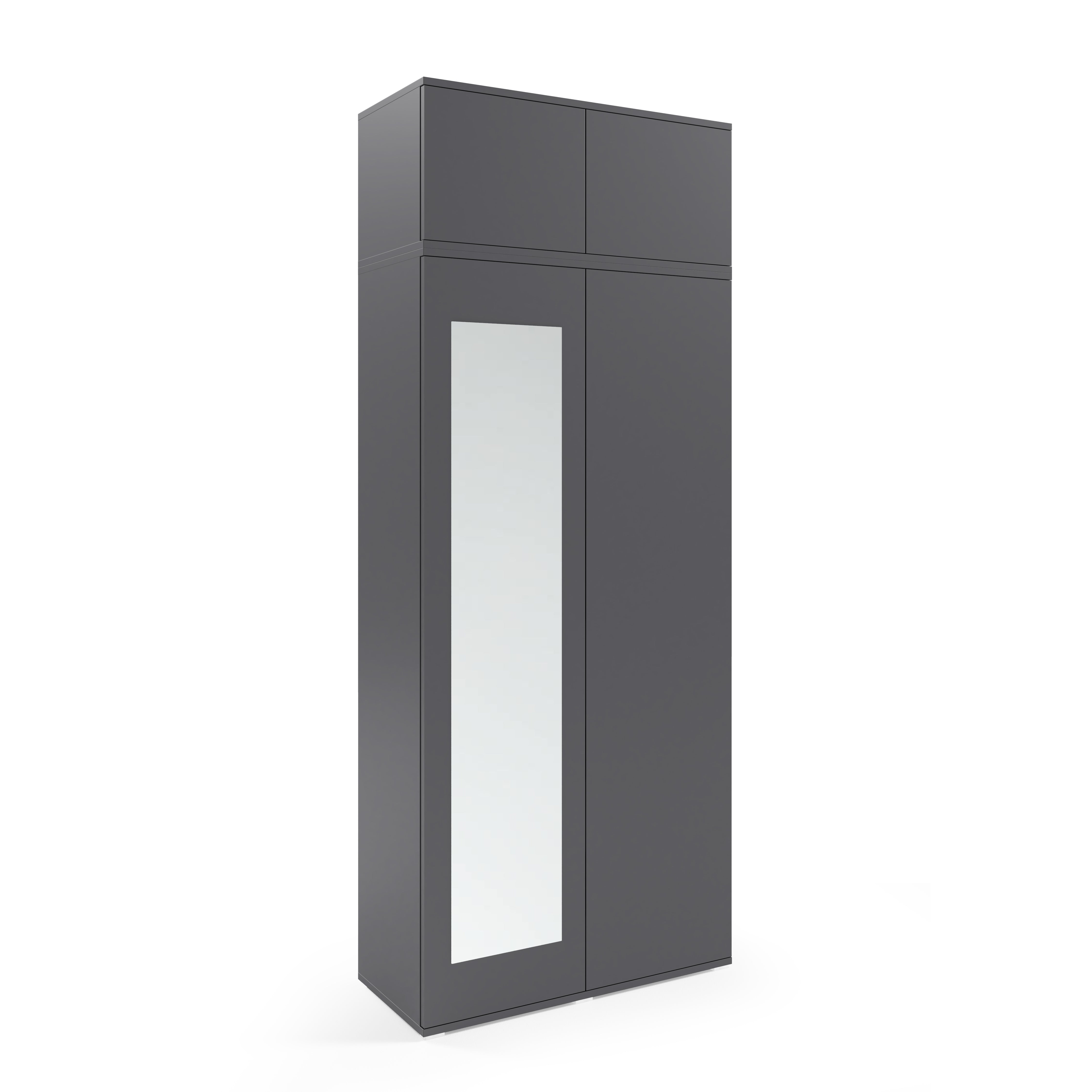 PK Emi 33 Hallway Wardrobe Graphite - Upholstered Panels in Various Colours