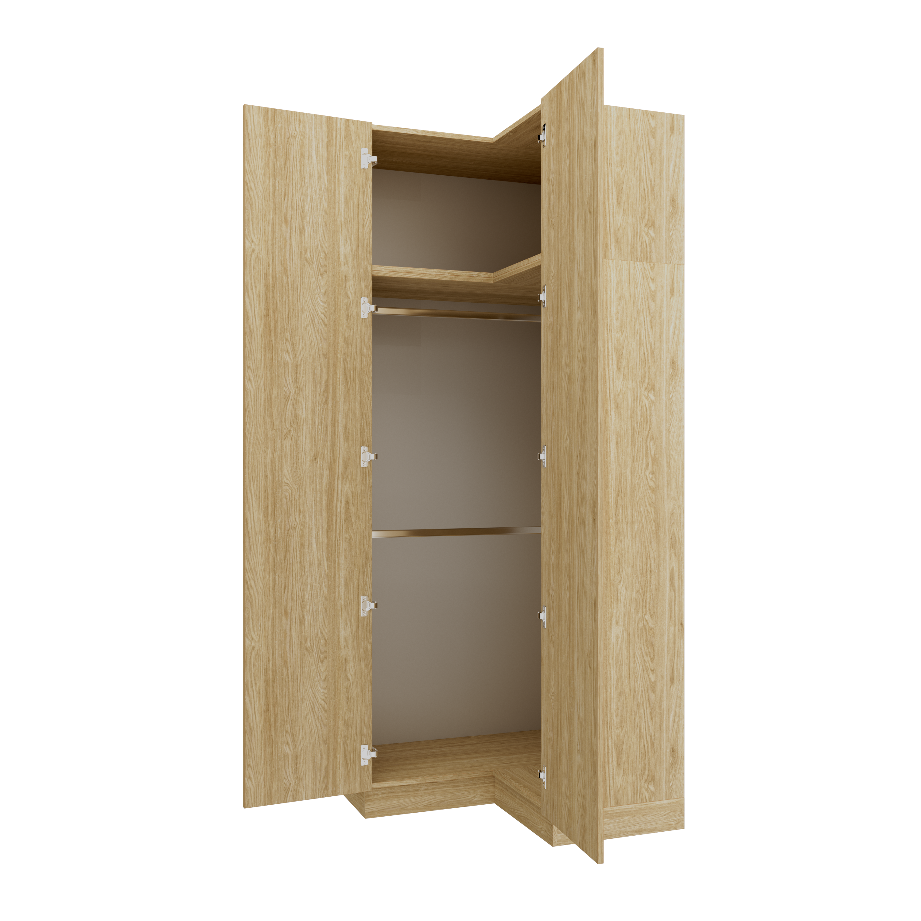 SLEEP VARIA Individuell gestaltbares Schlafzimmer-Einbausystem mit Nachttischen – Geölte Eiche / Geölte Eiche