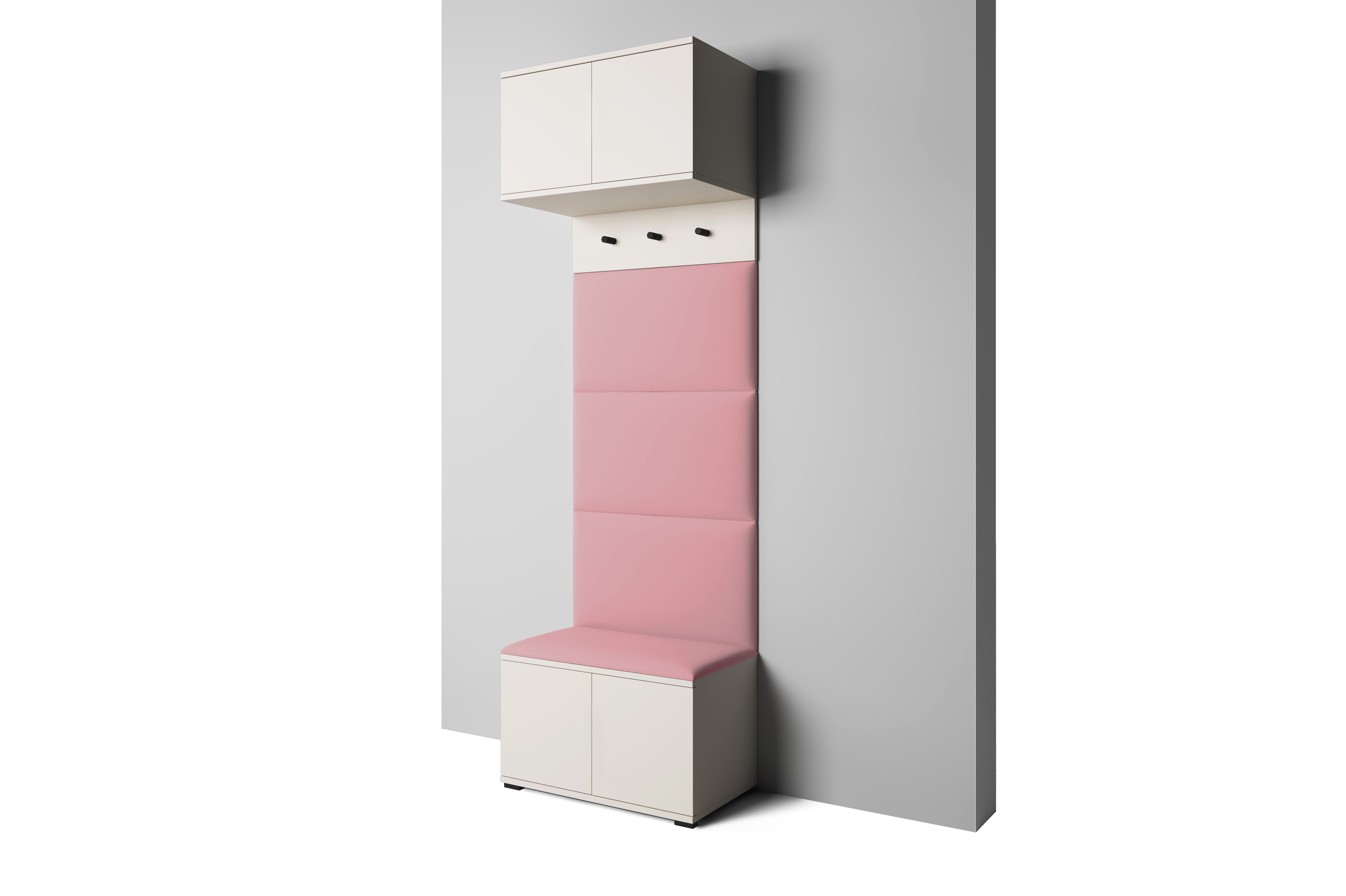 PK Bianco 5 Hallway Wardrobe Set – Upholstered Panels in Various Colours