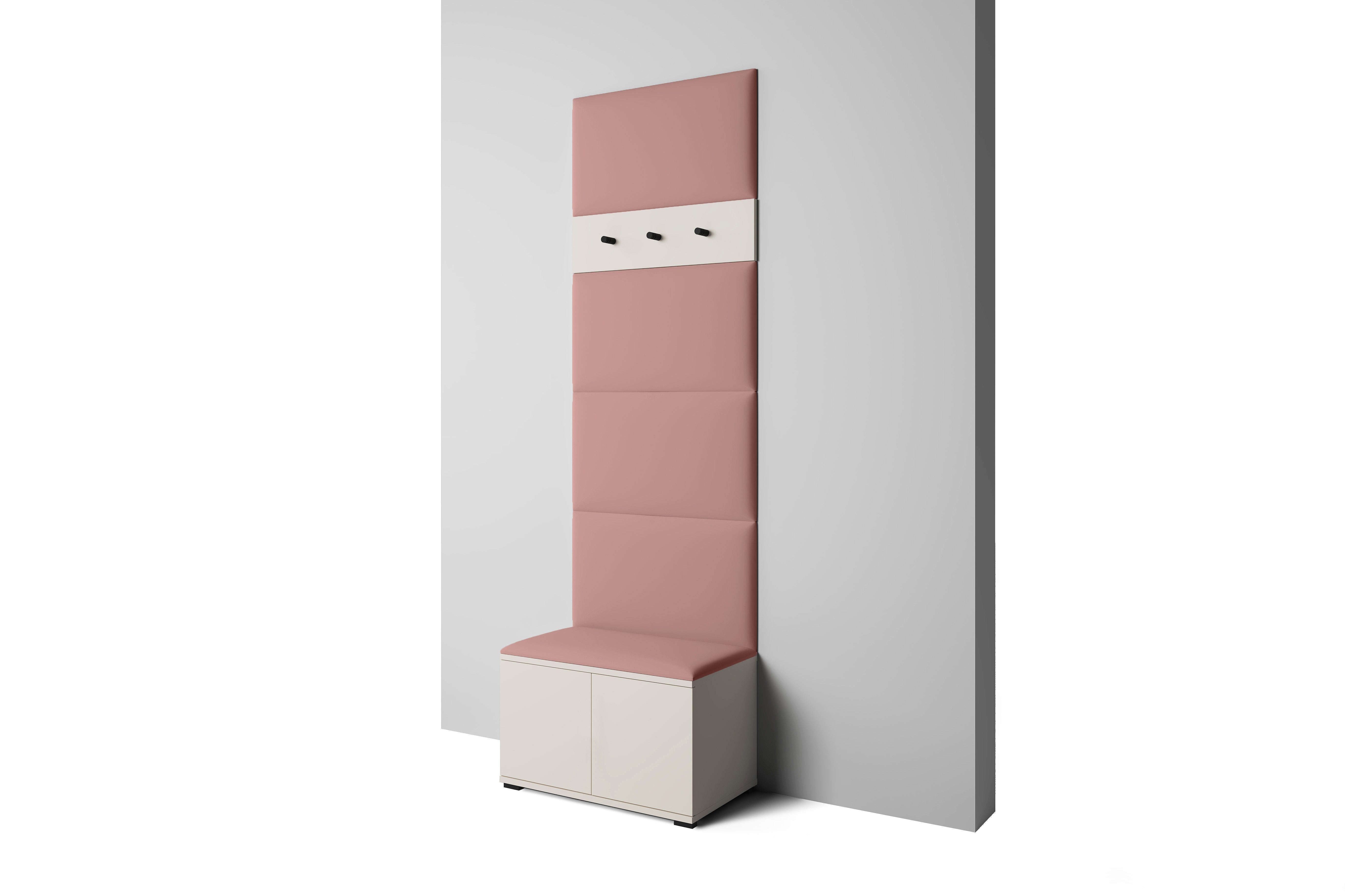 PK Bianco 6 Hallway Wardrobe Set - Upholstered Panels in Various Colours