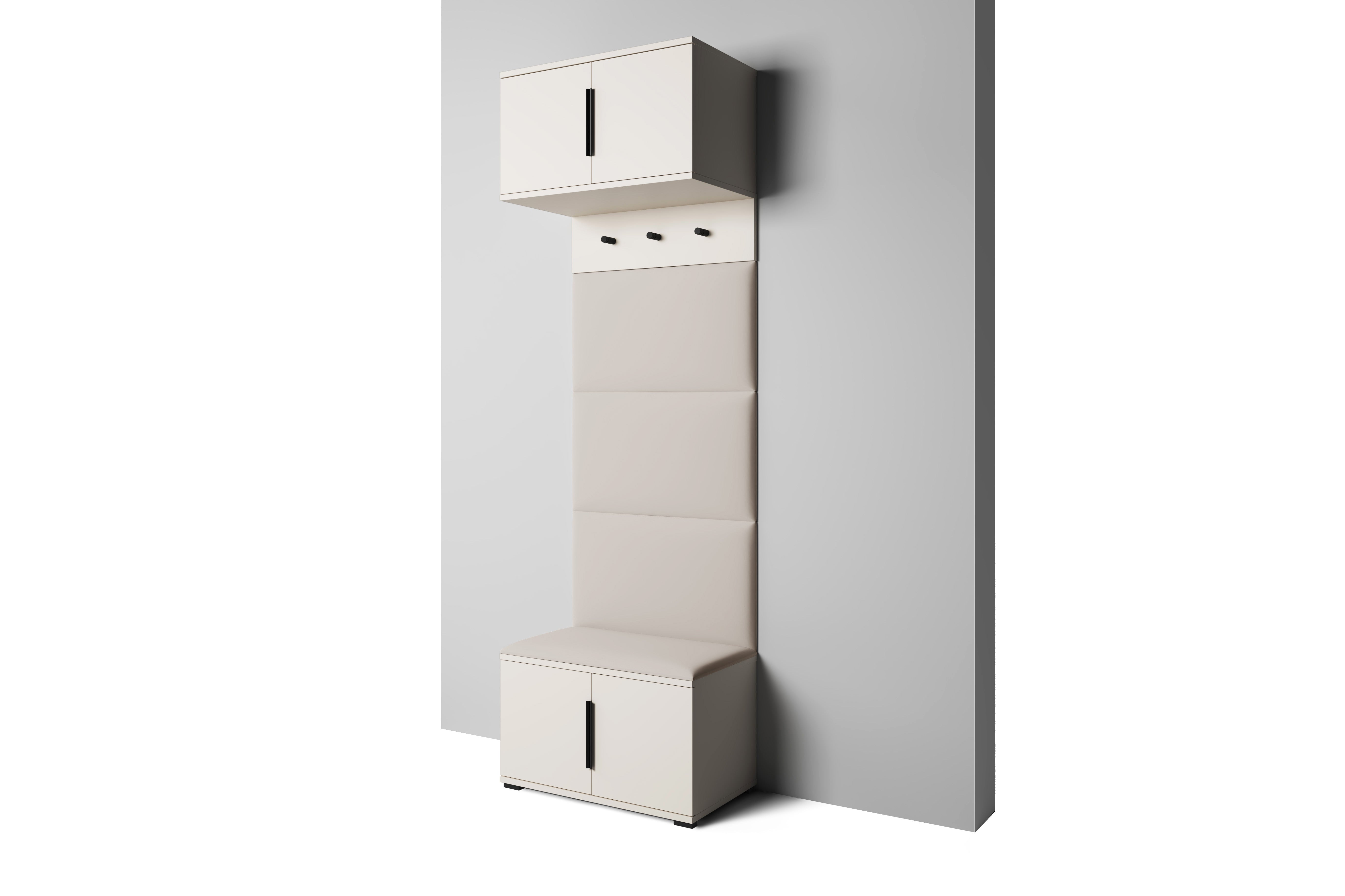 PK Bianco 5 Hallway Wardrobe Set – Upholstered Panels in Various Colours