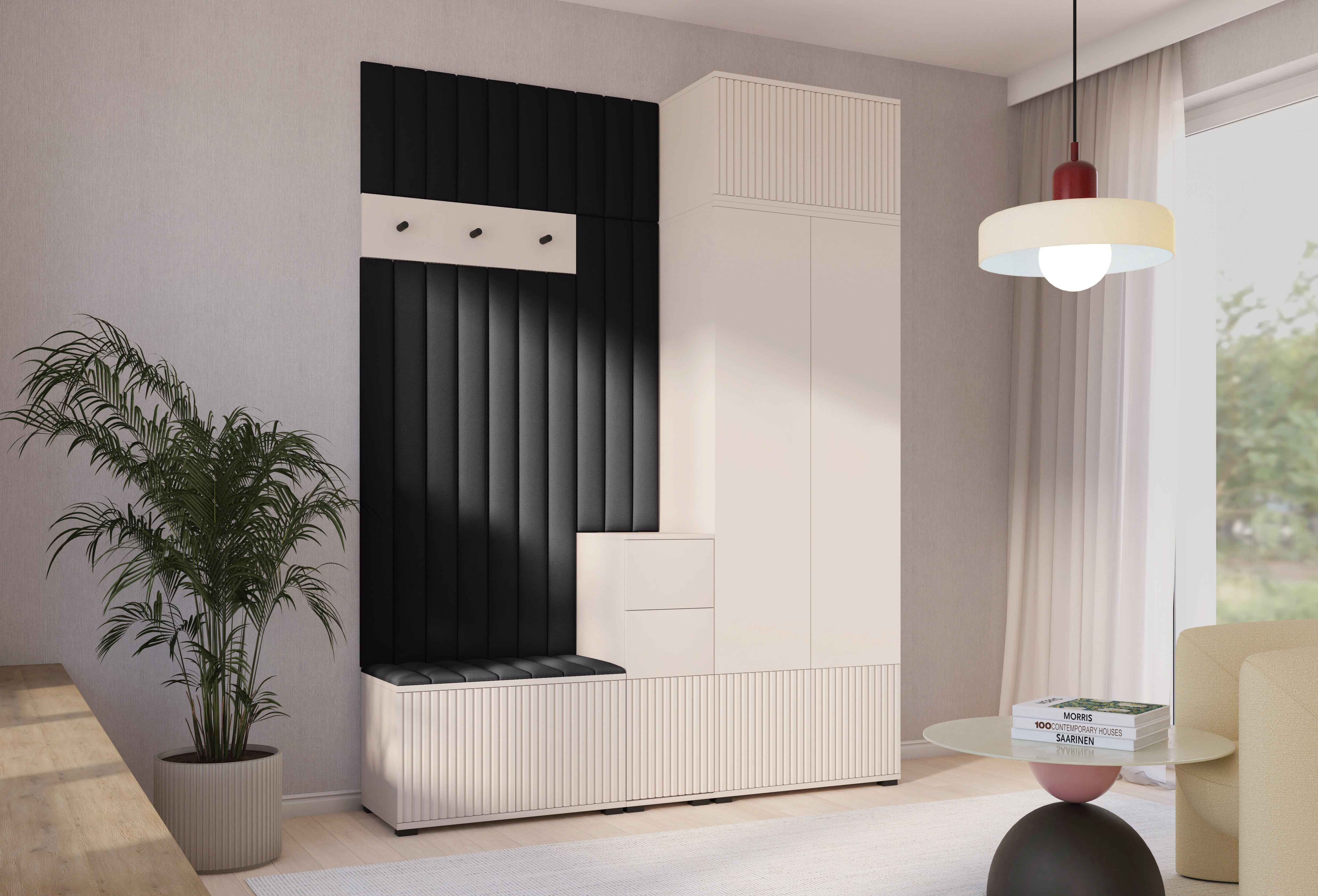 PK Rayo 8 Hallway Wardrobe - Upholstered Panels in Various Colours