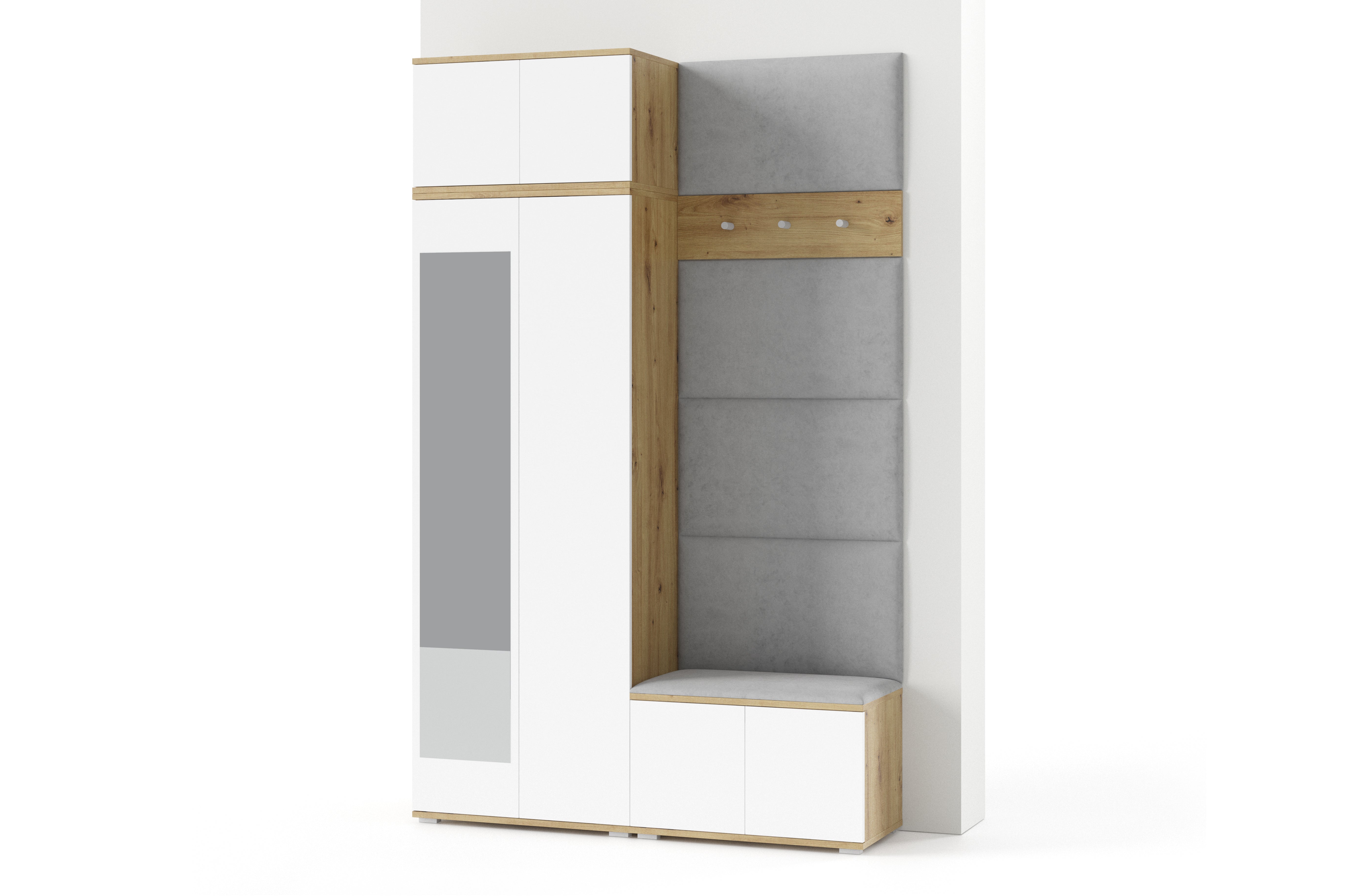 PK Sevilla 2 Hallway Wardrobe -Upholstered Panels in Various Colours