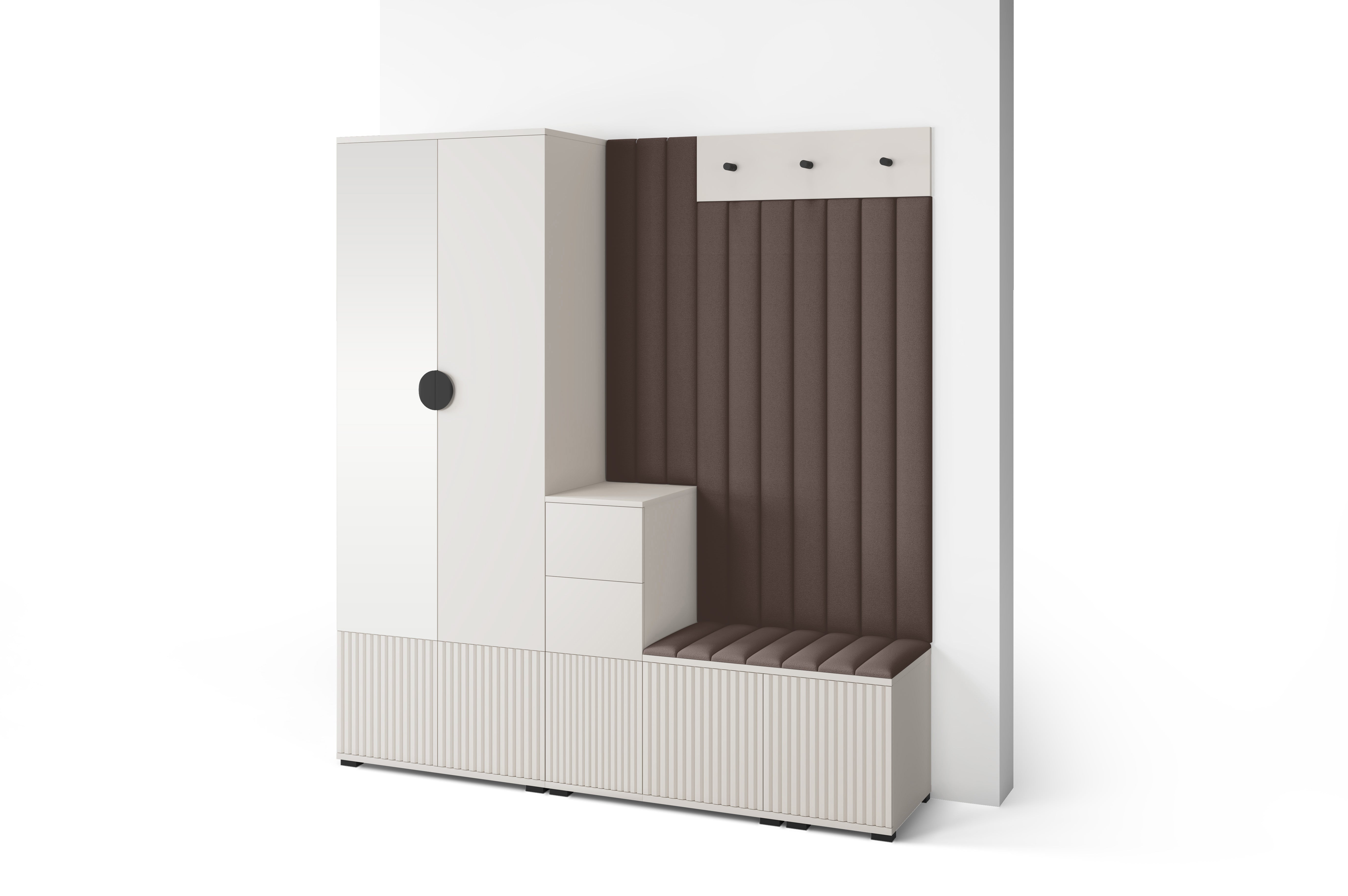 PK Rayo 7 Hallway Wardrobe - Upholstered Panels in Various Colours