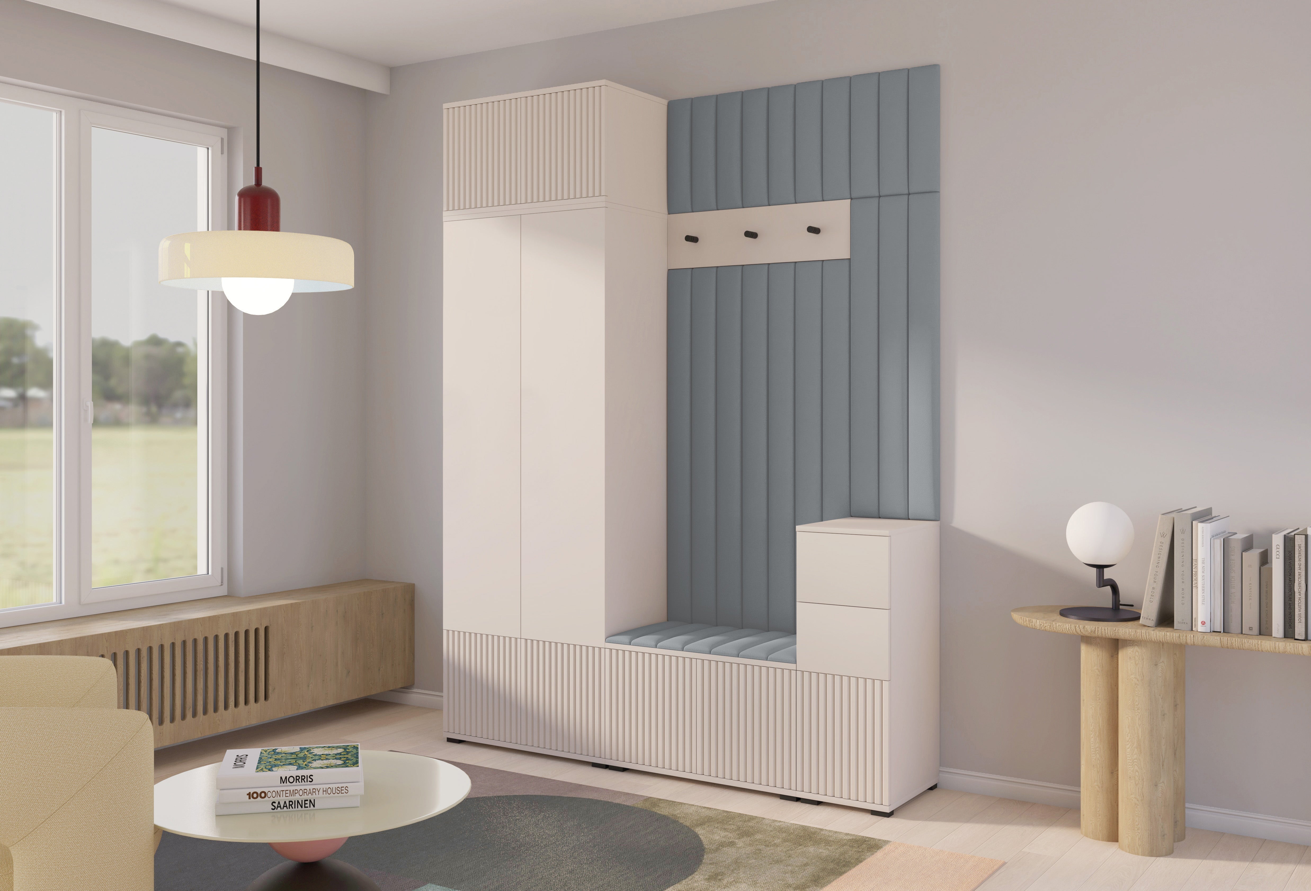 PK Rayo 8 Hallway Wardrobe - Upholstered Panels in Various Colours