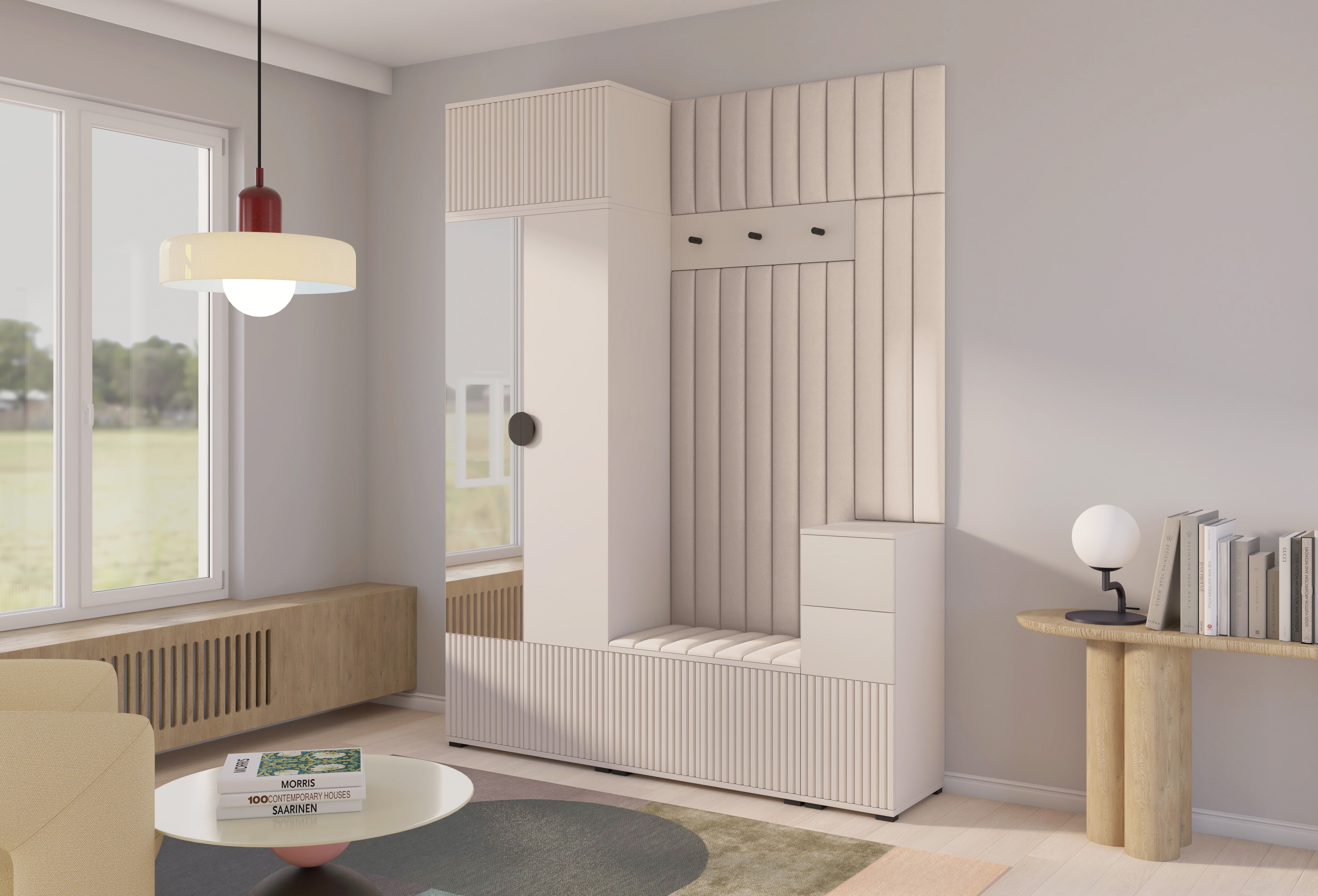 PK Rayo 8 Hallway Wardrobe - Upholstered Panels in Various Colours