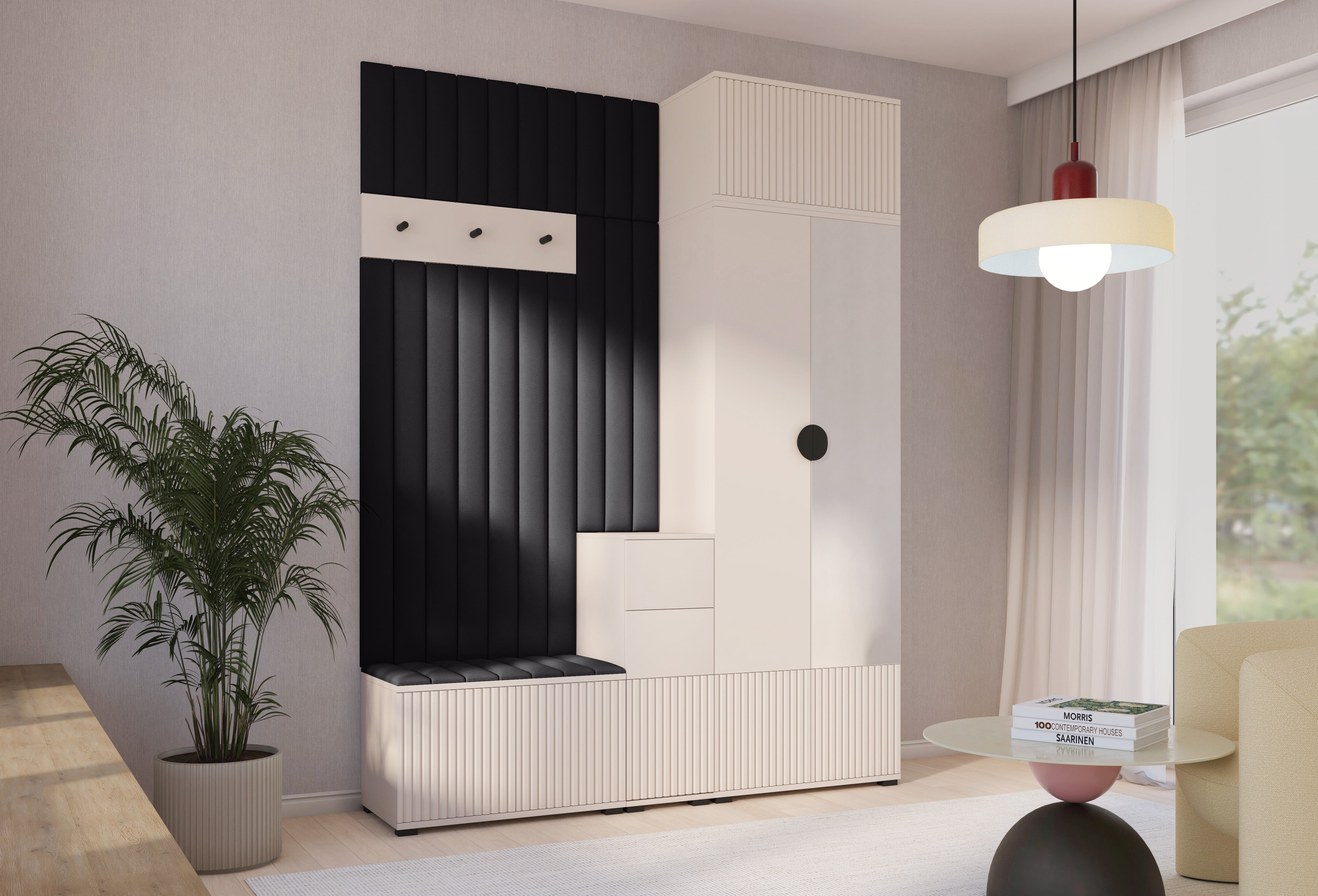 PK Rayo 8 Hallway Wardrobe - Upholstered Panels in Various Colours