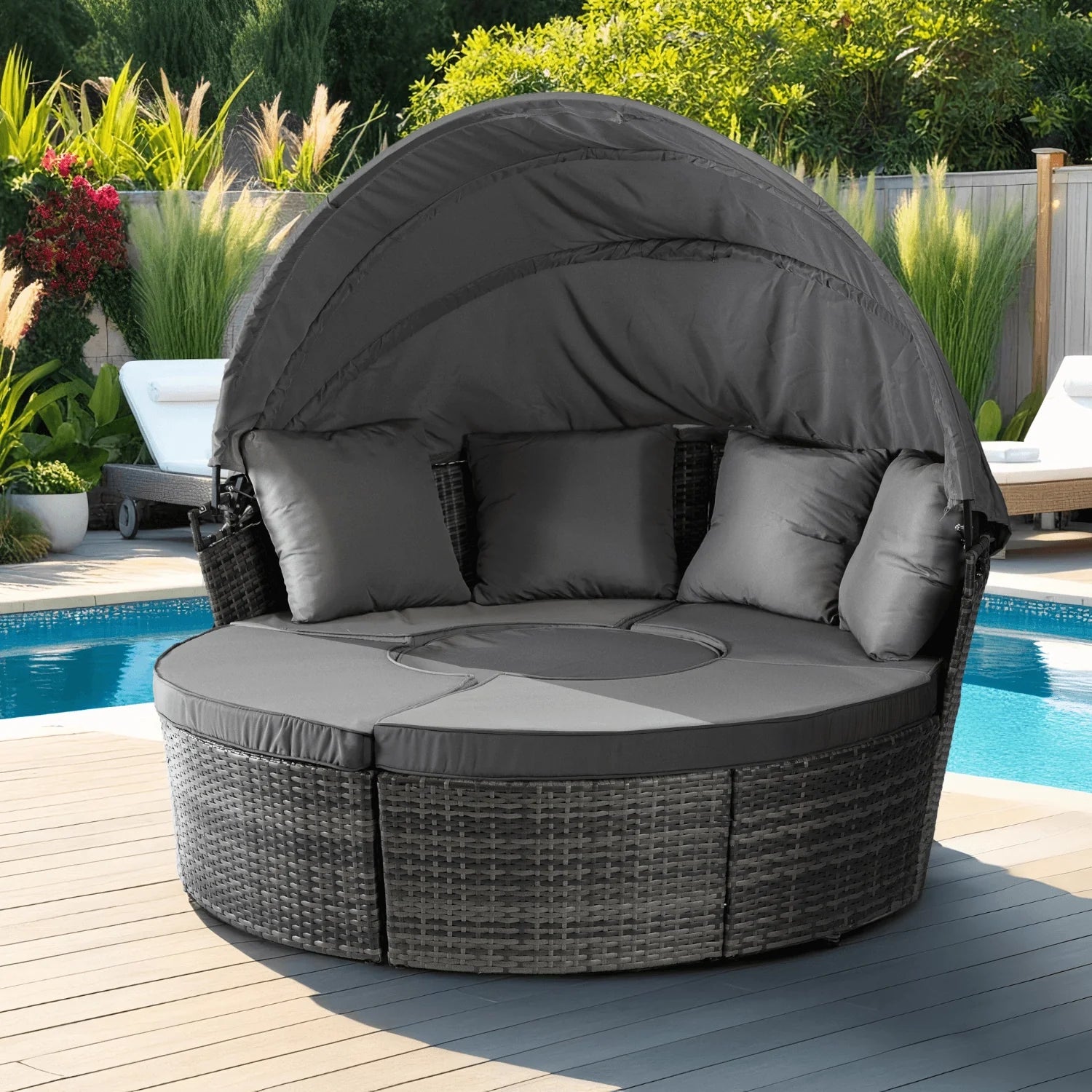 Elite CALIFORNIA Outdoor Island – Gray Technorattan