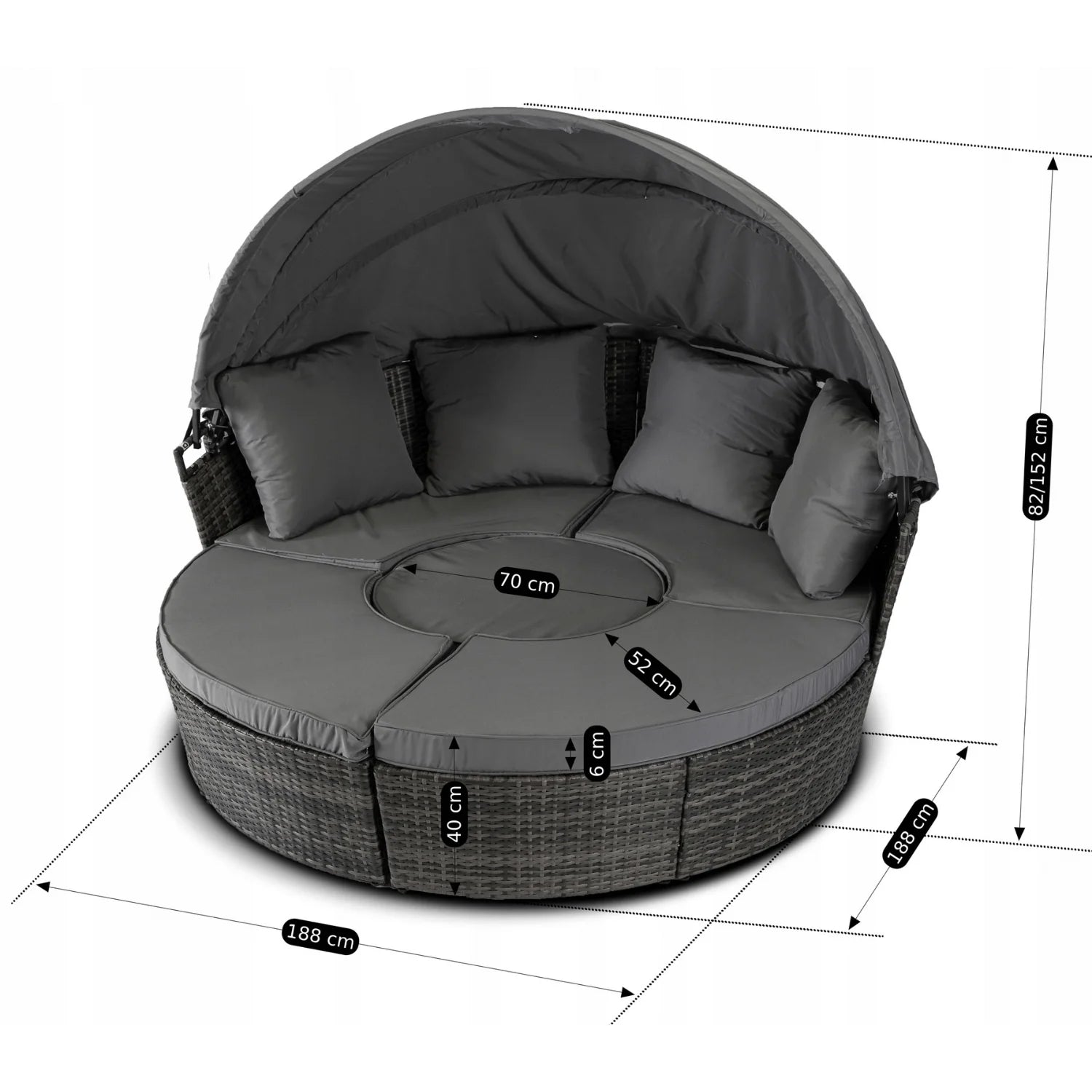 Elite CALIFORNIA Outdoor Island – Gray Technorattan