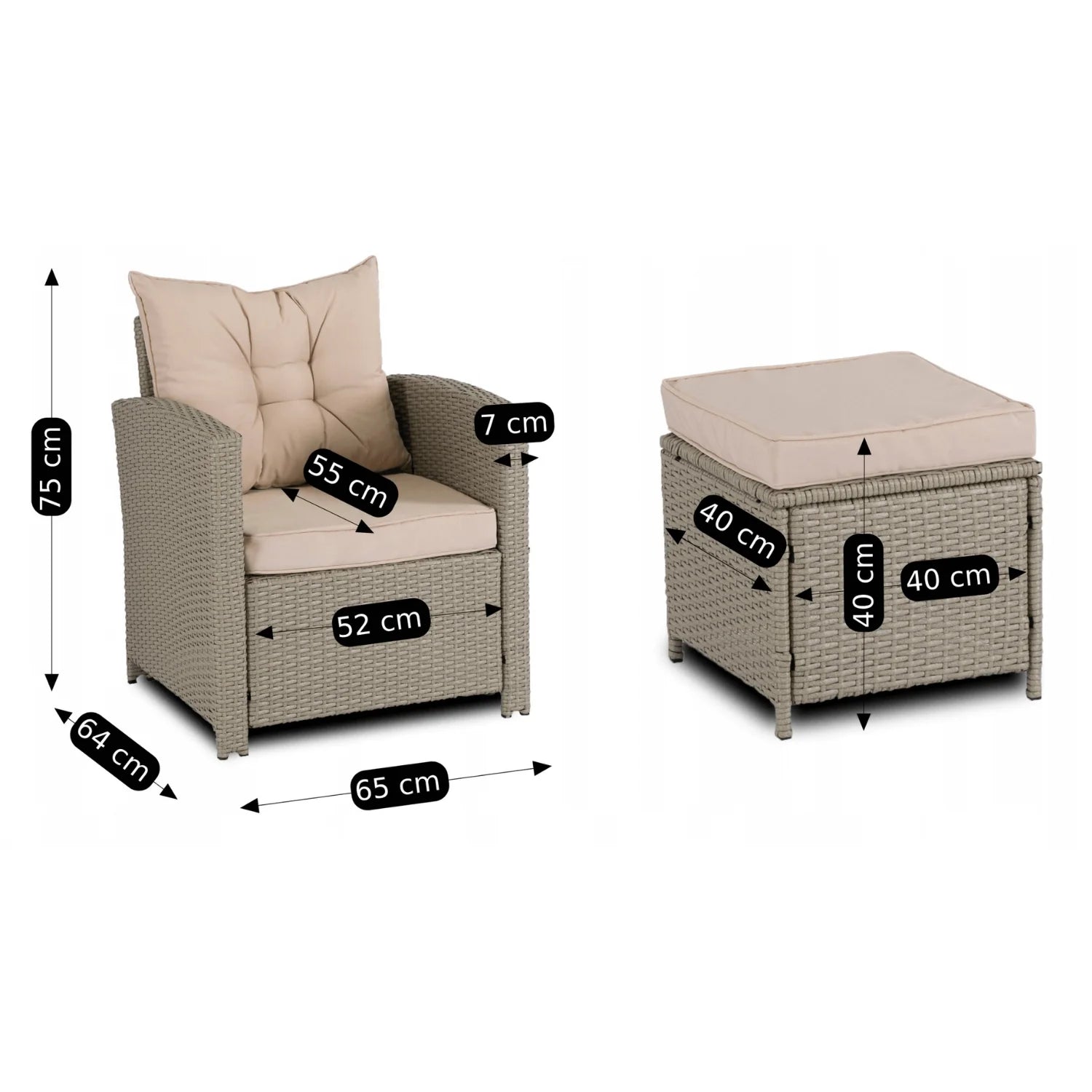 Elite COLORADO Outdoor Furniture Set – Beige