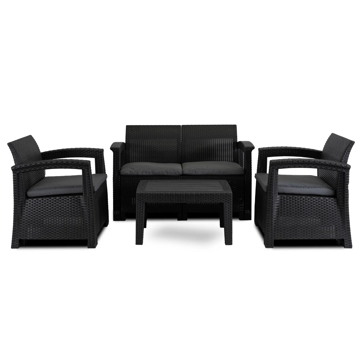 Elite COLUMBIA Outdoor Furniture Set – Black & Dark Gray