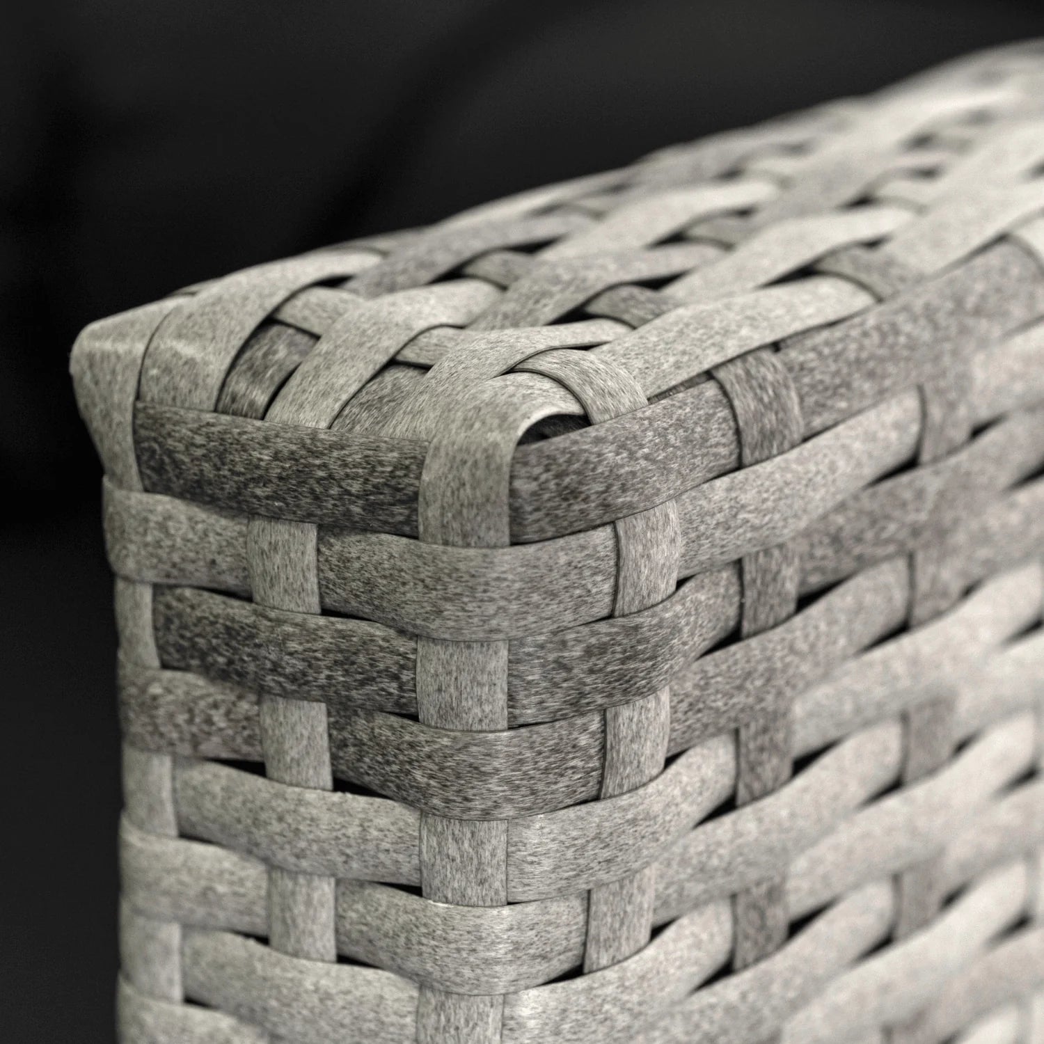 Elite DALLAS Gartenmöbel-Set Grau/Schwarz – Luxuriöse Rattan-Gartenlounge