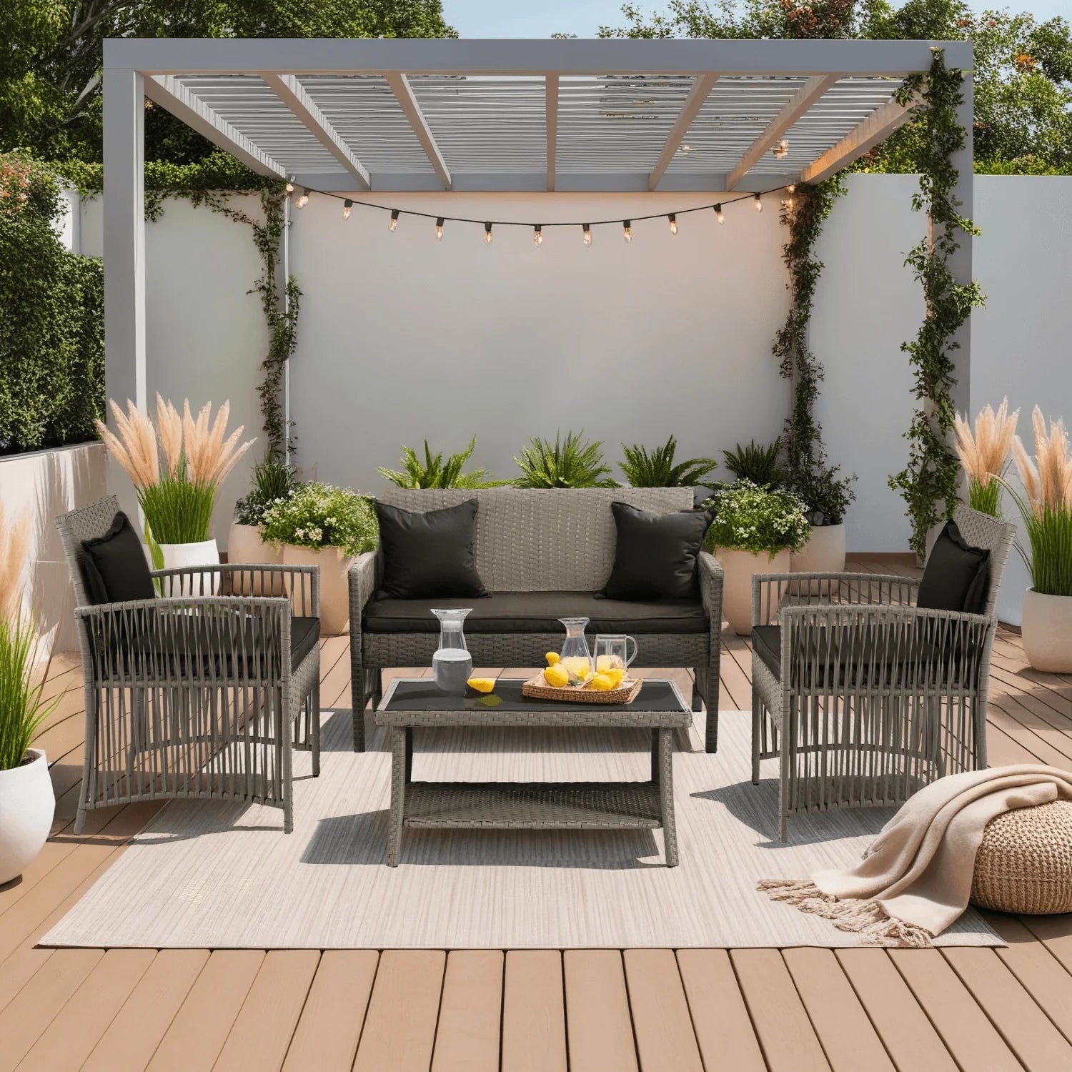 Elite FILADELFIA Outdoor Furniture Set – Beige & Gray