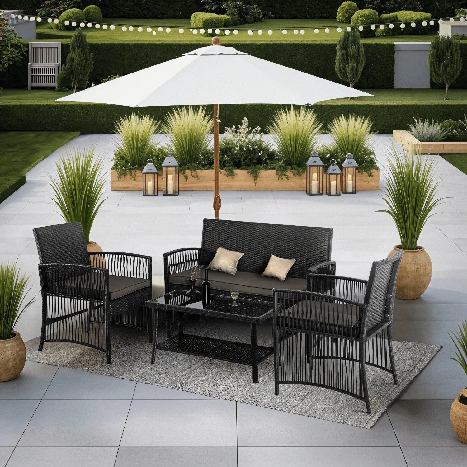 Elite FILADELFIA Outdoor Furniture Set – Black
