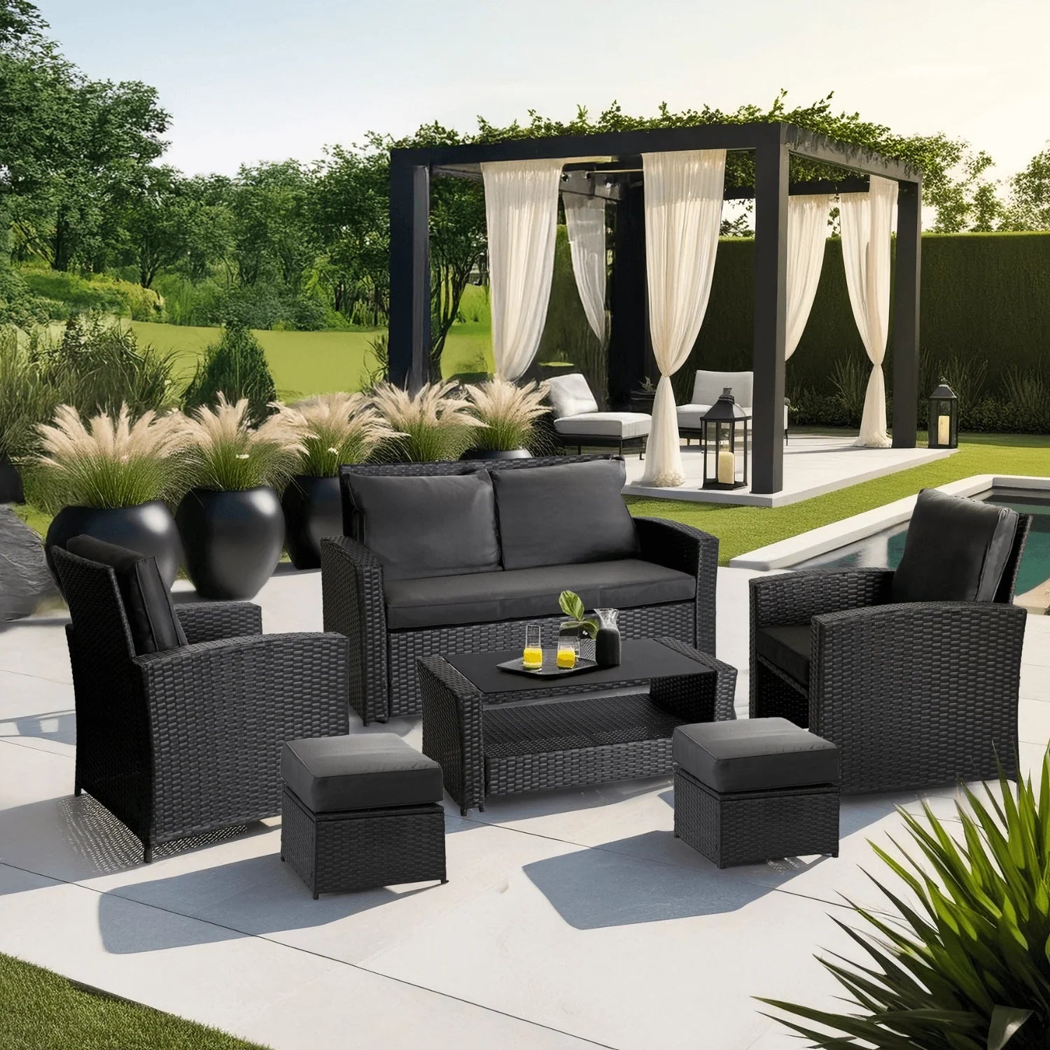 Elite FLORYDA Outdoor Furniture Set – Dark Gray