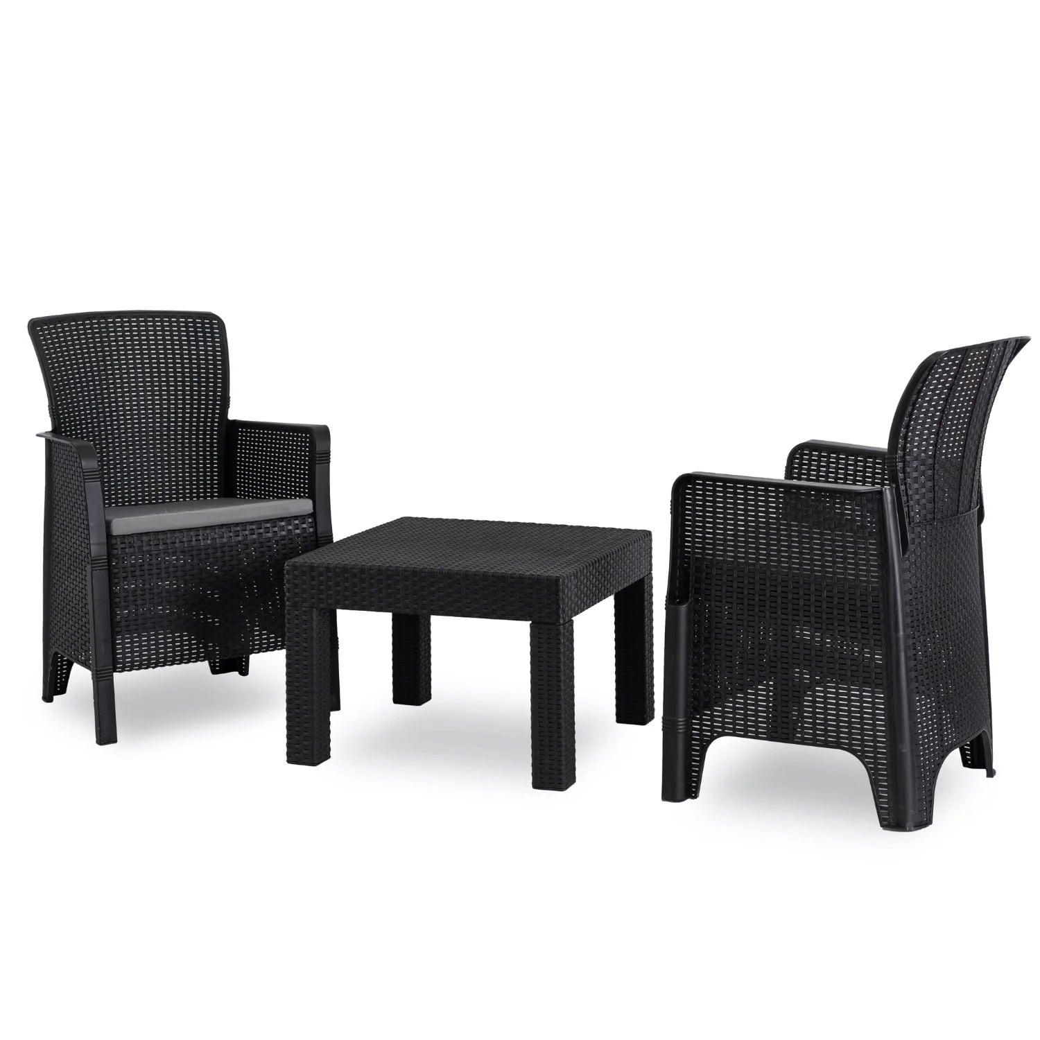 Elite FRENSO Gartenmöbel-Set Schwarz – Kompakte & Stilvolle Gartenlounge