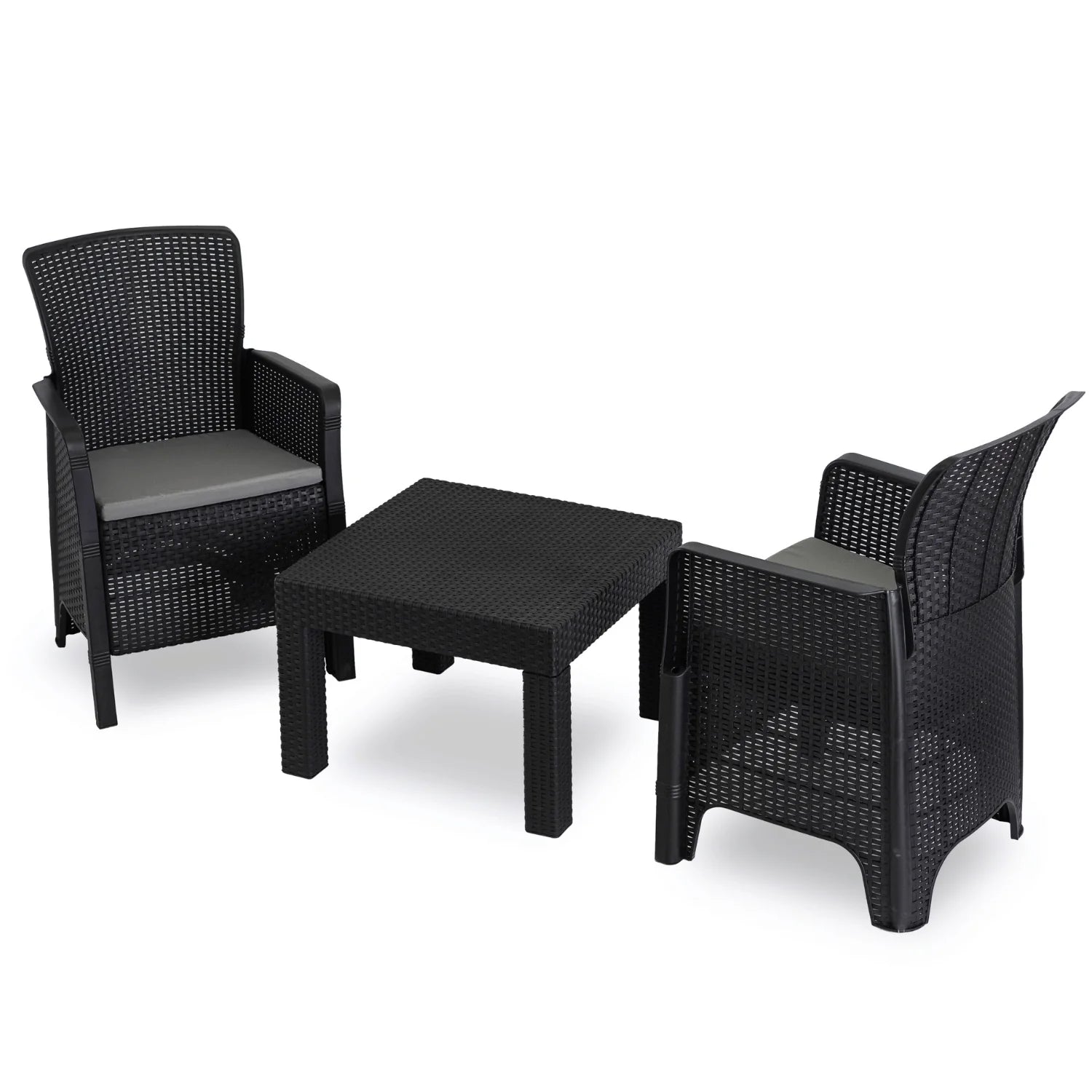 Elite FRENSO Gartenmöbel-Set Schwarz – Kompakte & Stilvolle Gartenlounge