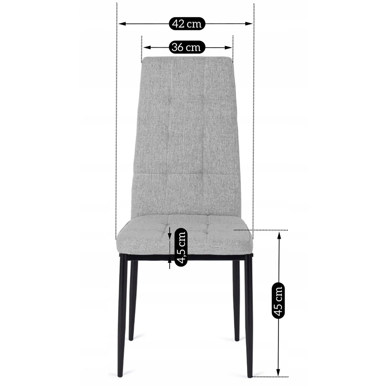 Elite Dining Set – CLARK Extendable Table (120-160 cm) & 6 TEX Chairs – Oak Artisan/Black & Gray