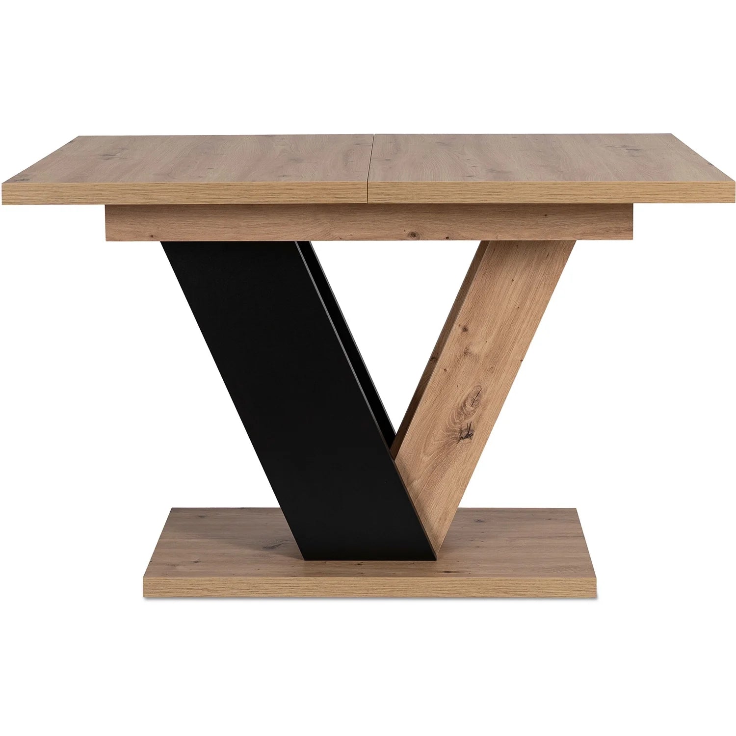 Elite Dining Set – CLARK Extendable Table (120-160 cm) & 6 TEX Chairs – Oak Artisan/Black & Gray