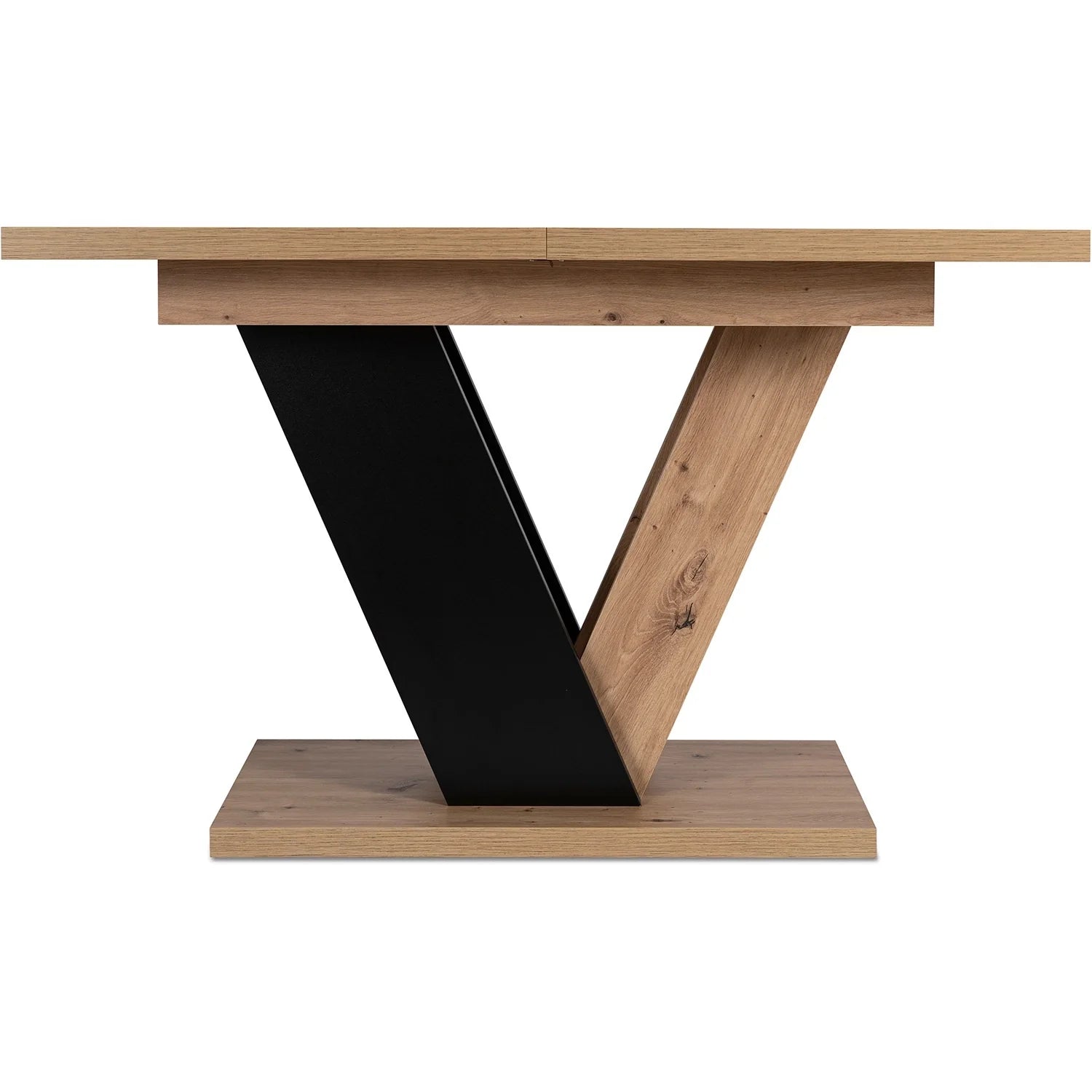 Elite Dining Set – CLARK Extendable Table (120-160 cm) & 6 TEX Chairs – Oak Artisan/Black & Gray