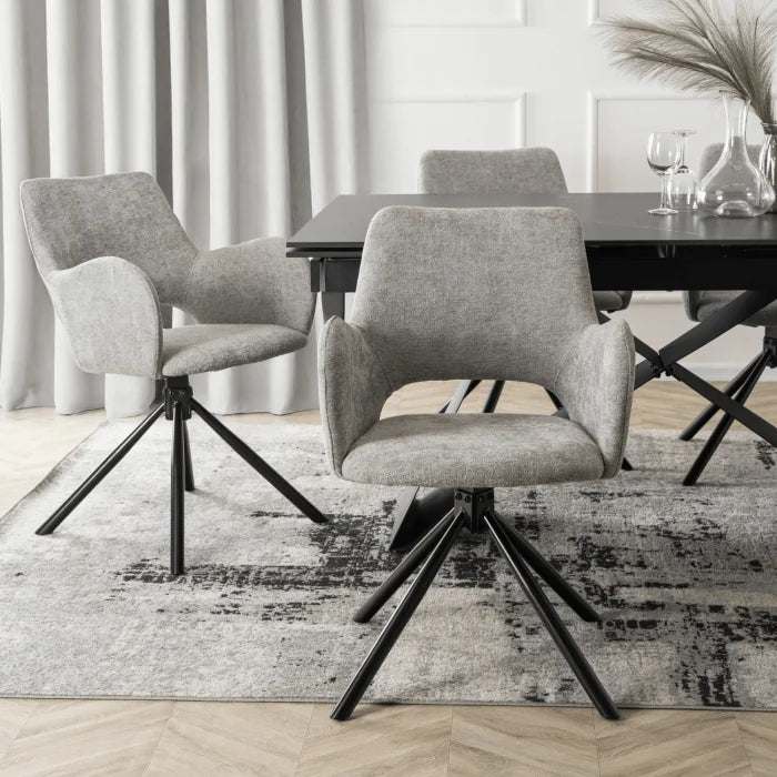 Elite FLAV Grauer moderner Polsterstuhl