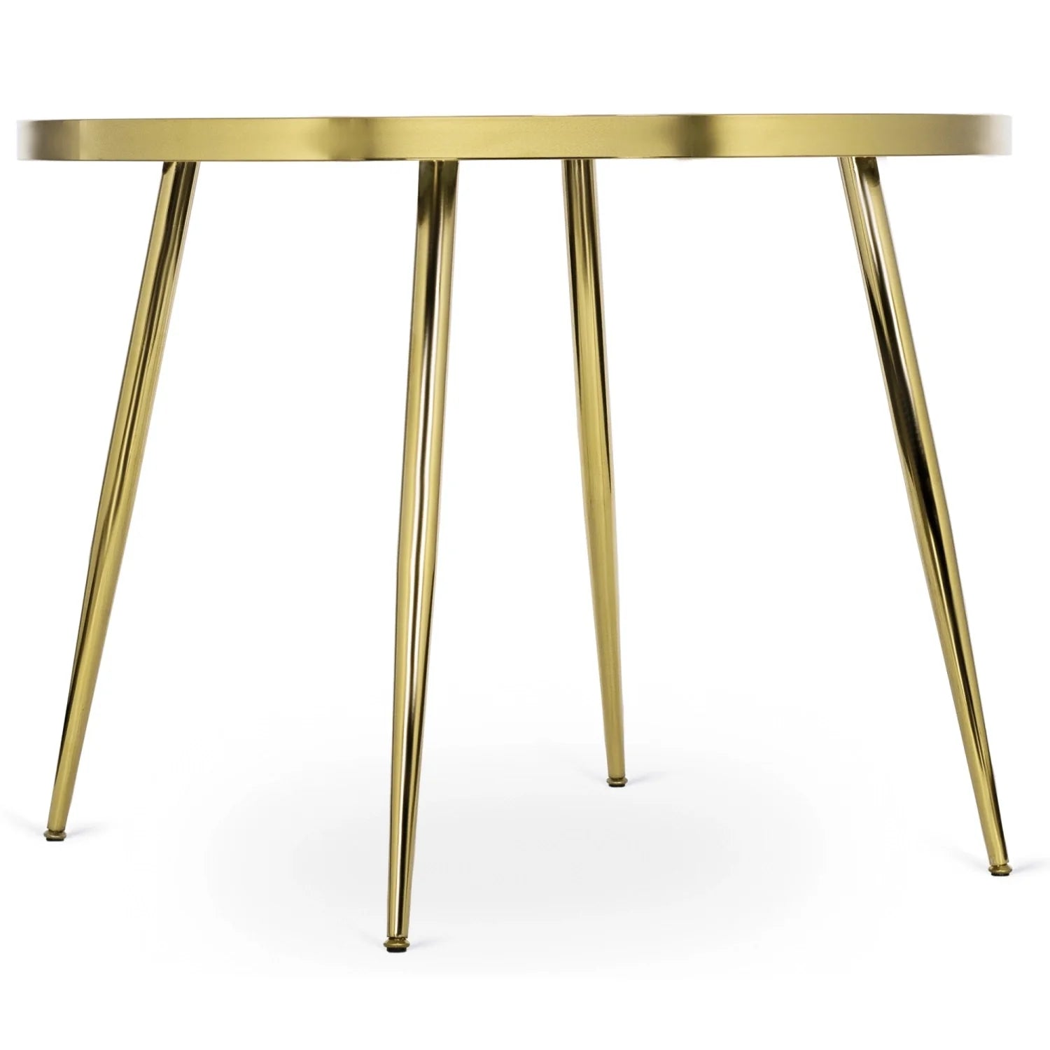 Elite TINGA Dining Set – 100 cm Black/Gold Table & 4 IRYS Pink Chairs