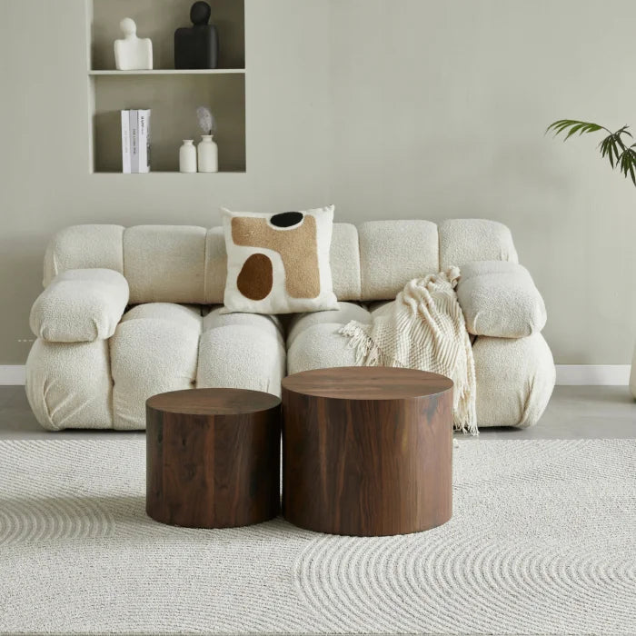 Elite Leila Walnut Loft Coffee Table Set