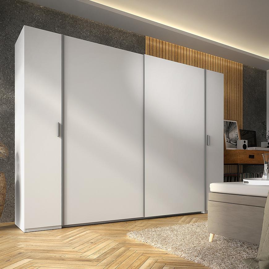 MO Store 4-Door Wardrobe with 6 Drawers – White