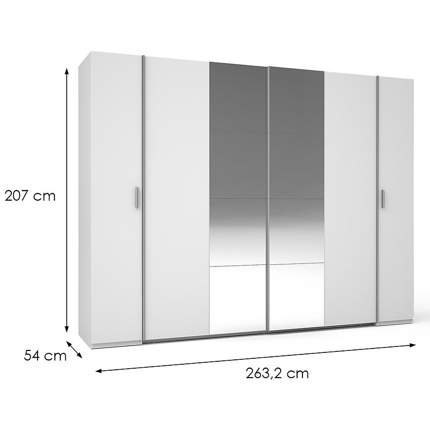 MO Store 4-Door Wardrobe with Mirror – White