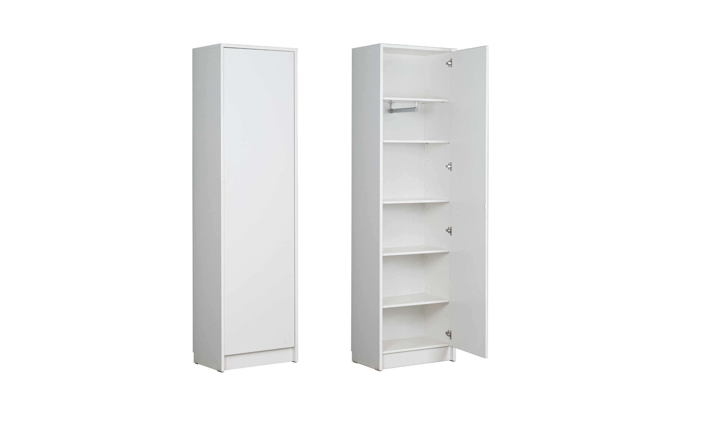 Anpassbares SLEEP BOX Murphy-Bett, horizontales Möbelset, Weiß Matt, 90 x 200 cm