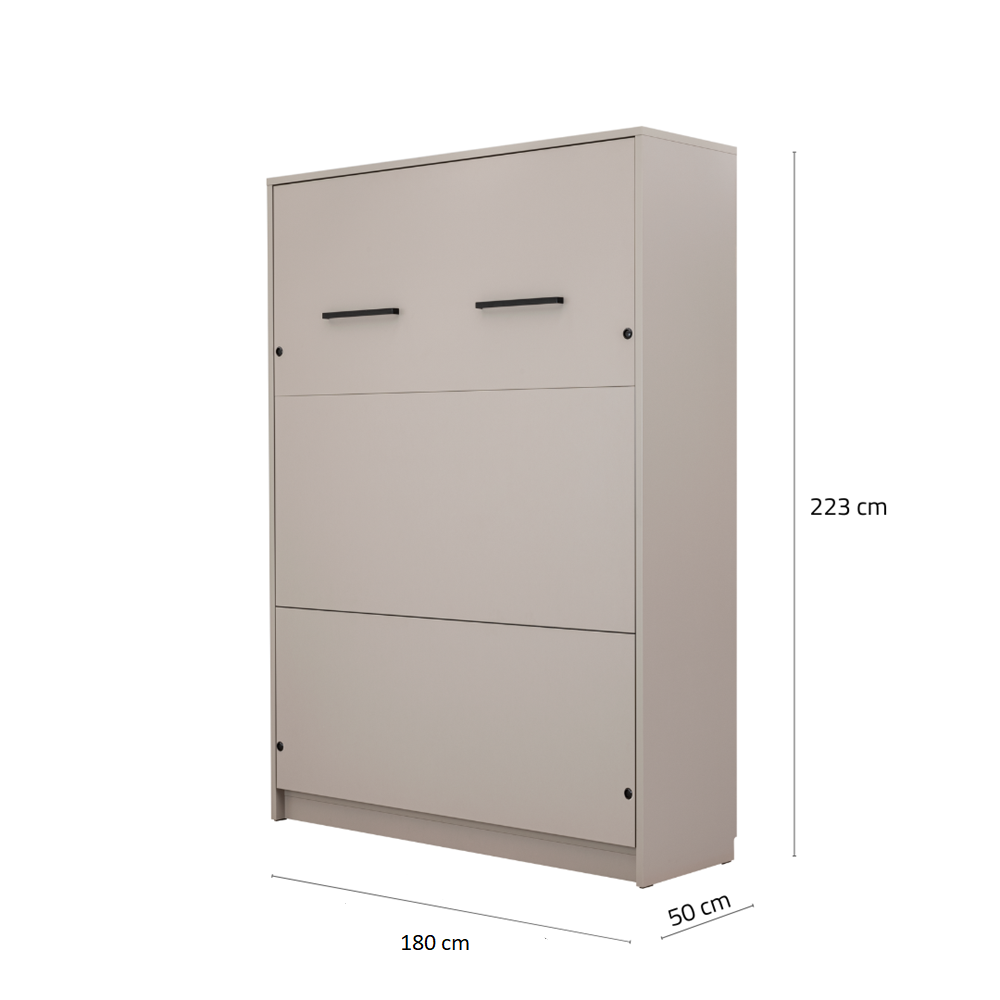 Customizable Genius Murphy Bed Set with Sofa 160×200 cm – Cashmere