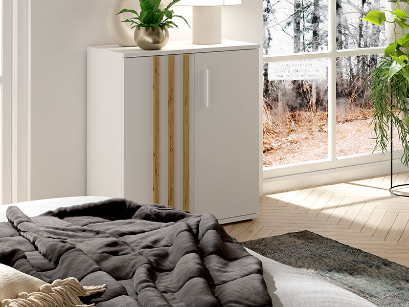 MO Toll 2D Sideboard – Weiß / Artisan-Eiche