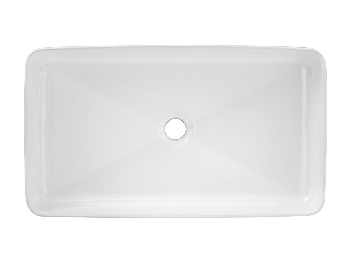 Slim 60 Aufsatzwaschbecken – Hochglanzweiß, 61 cm