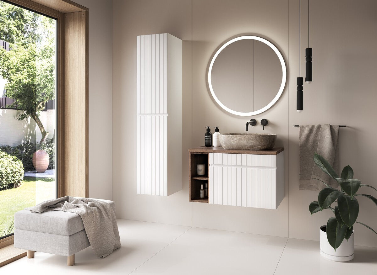 Venus 60 – Rahmenloser runder LED-Badezimmerspiegel, 60 cm